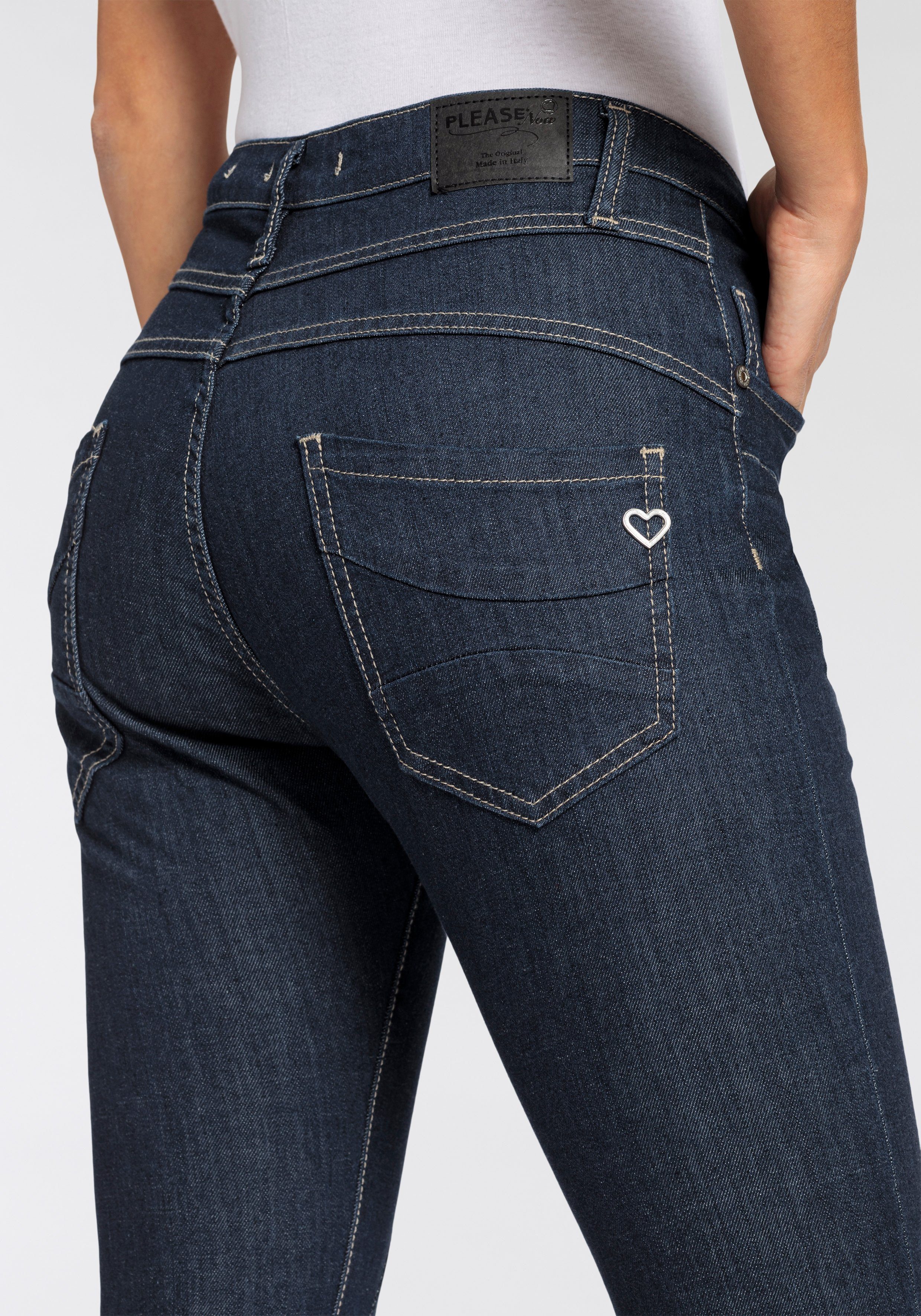 Please Jeans 5-pocket jeans Zichtbare knoopsluiting
