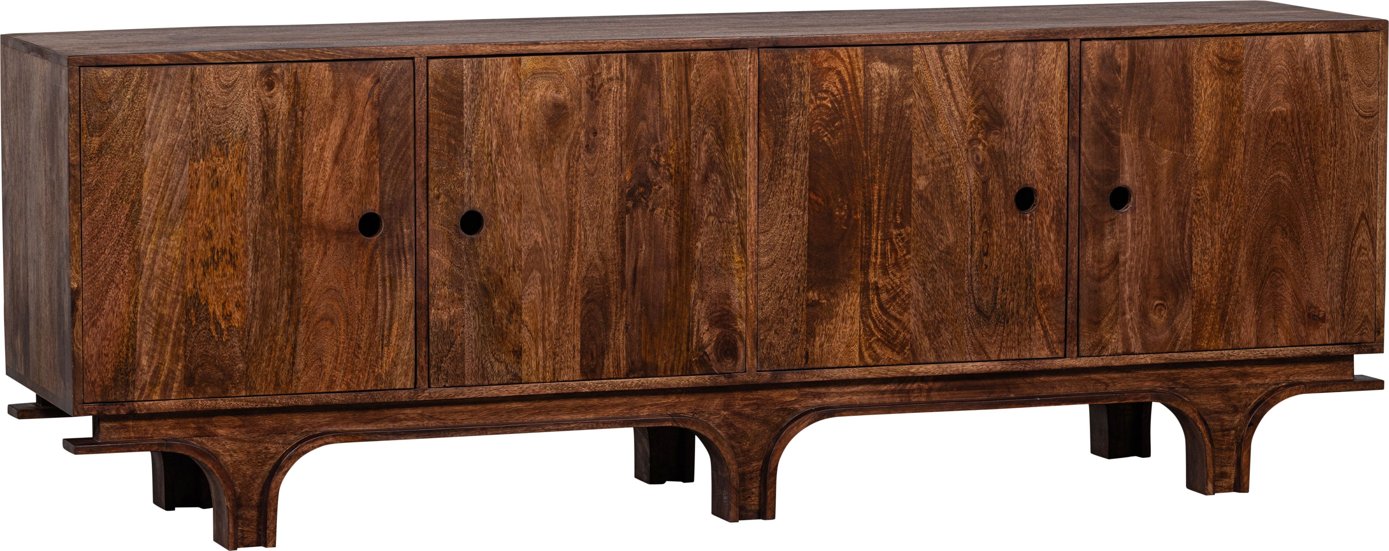 WOOOD Dressoir Staes sideboard Commode, veel opbergruimte, breedte 200 cm dressoirs bruin