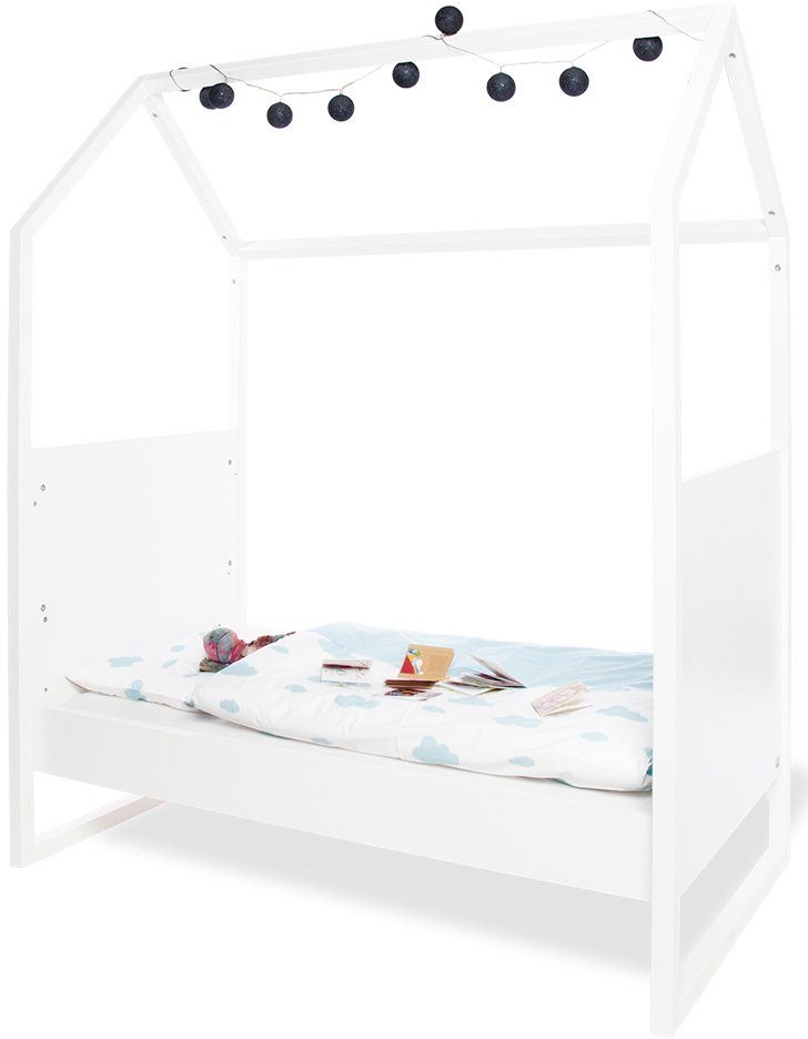 Pinolino® Complete babykamerset Hilda & Riva extra breed en groot, met huis kinderbed, commode en 3-deurs kledingkast (set, 3-delig)