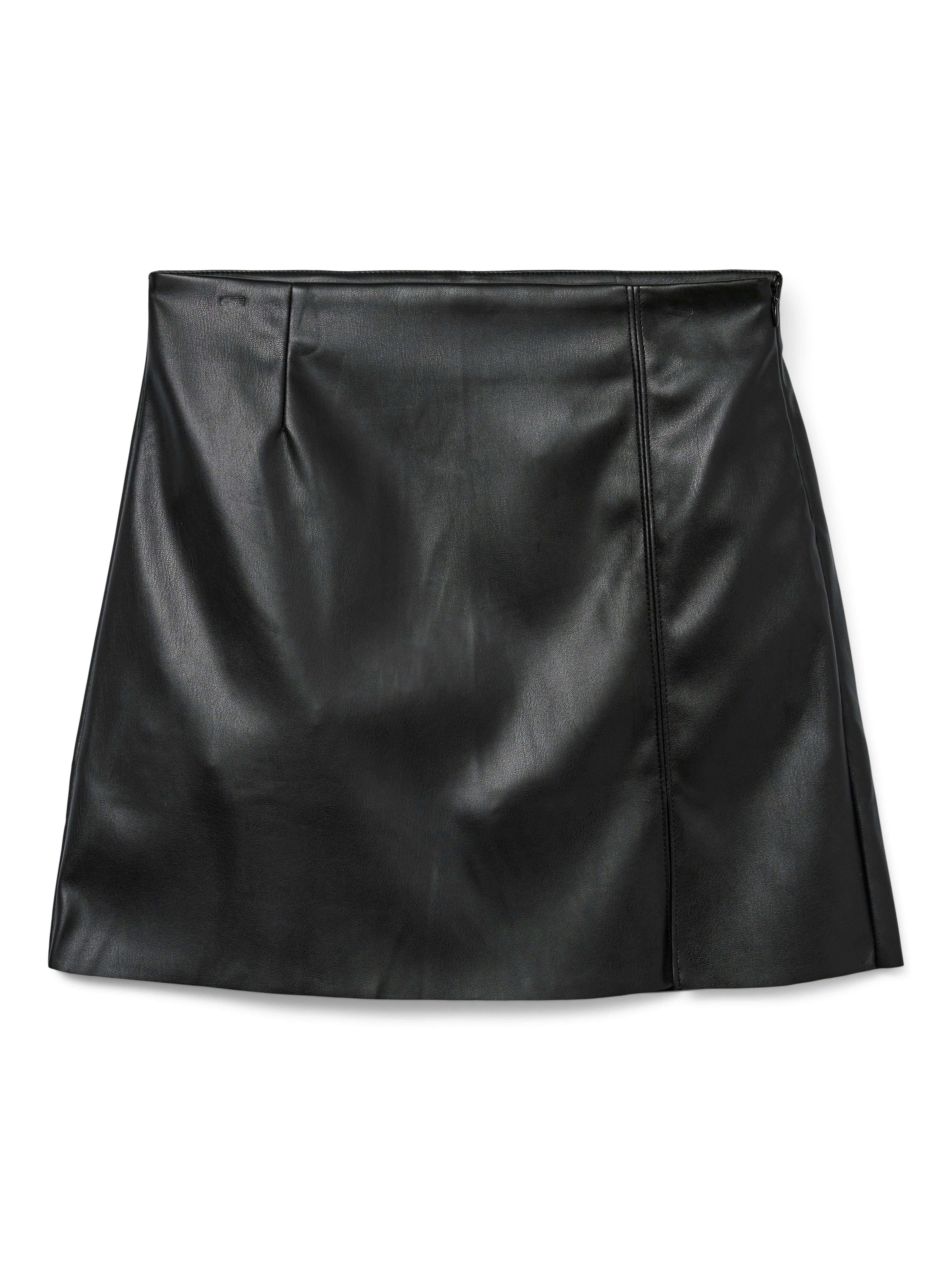 Vero Moda Imitatieleren rok VMNELLY HR SHORT PL SKIRT NOOS