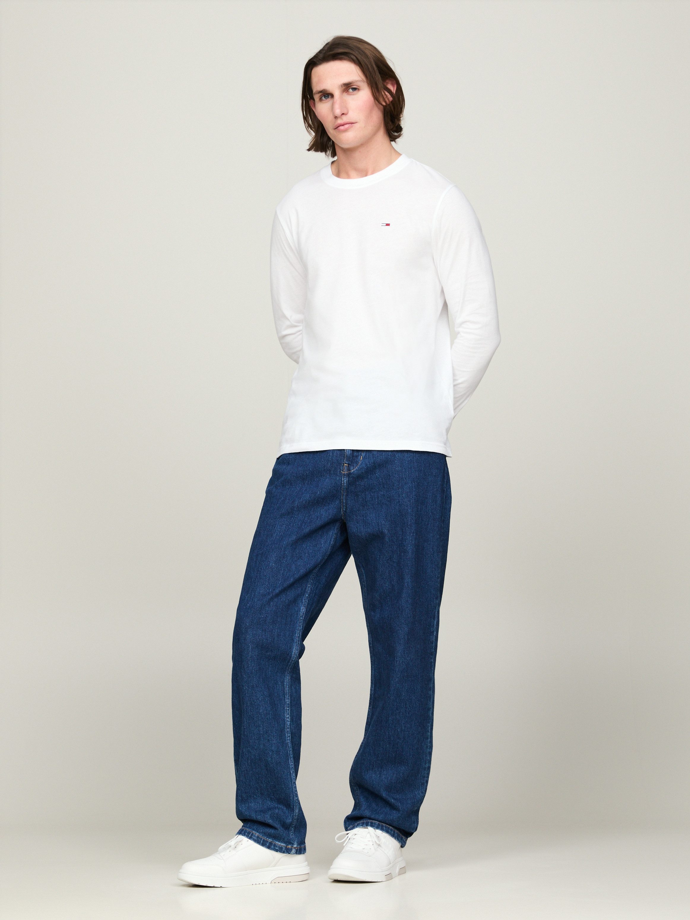 Tommy Jeans Plus Shirt met lange mouwen TJM SLIM 2PACK L S EXT (Set van 2)