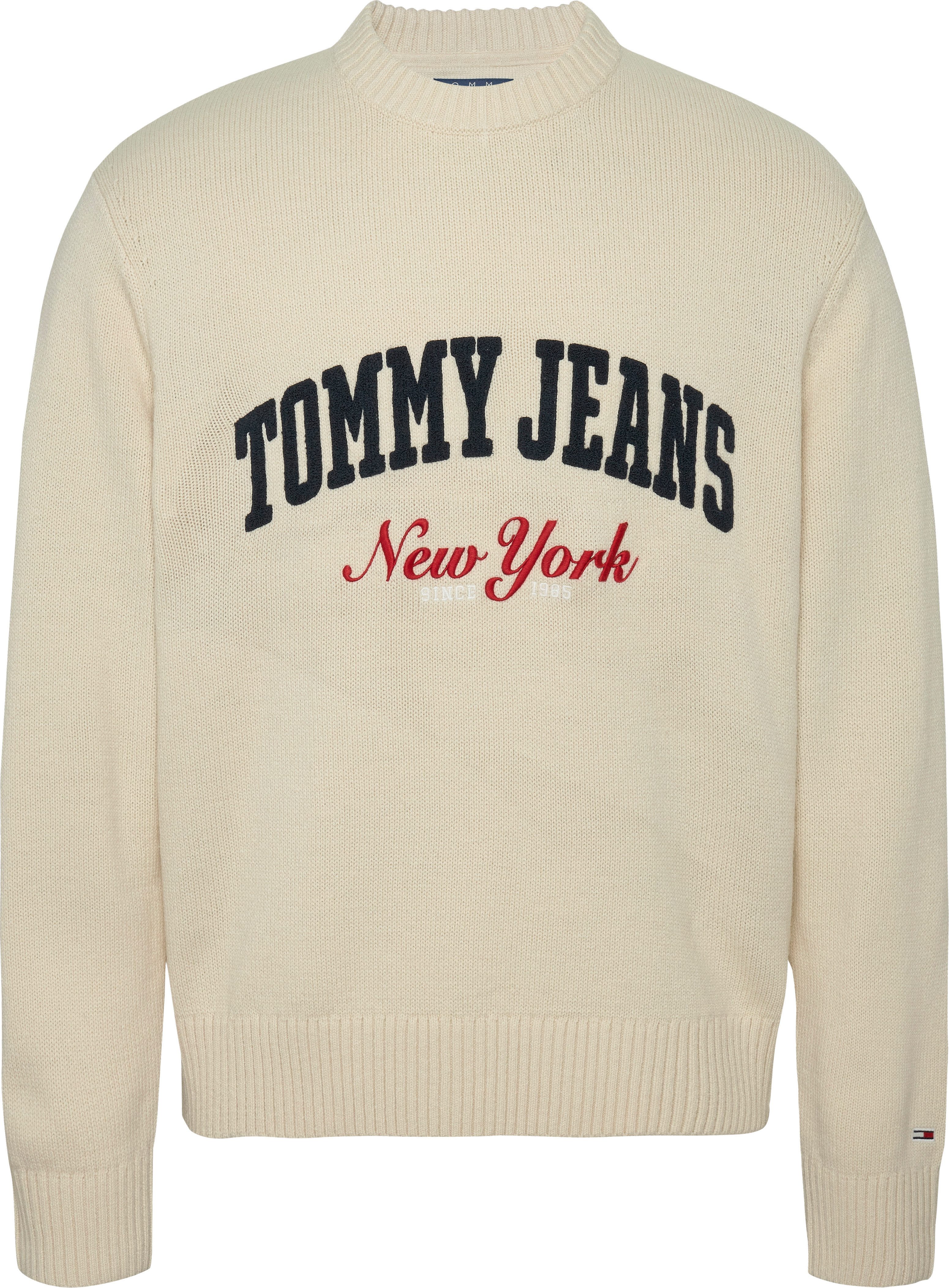 TOMMY JEANS Trui met ronde hals TJM REG VARSITY CREW SWEATER EXT