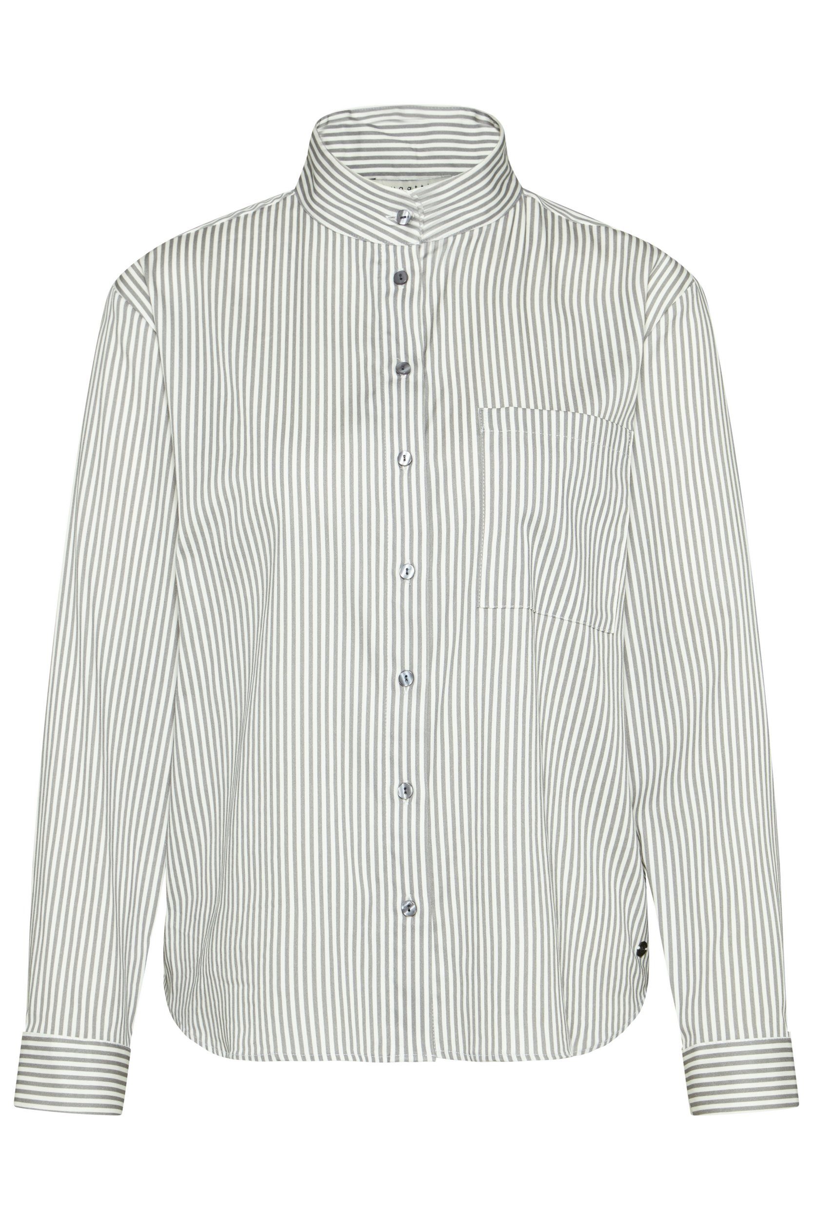 Bugatti Blouse met lange mouwen van elastische katoenmix