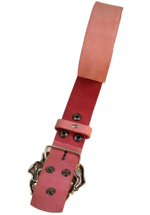 RETTUNGSRING by showroom 019° Leren riem vervangbare sluiting, roos vlak met echte swarovski-steen veredeld
