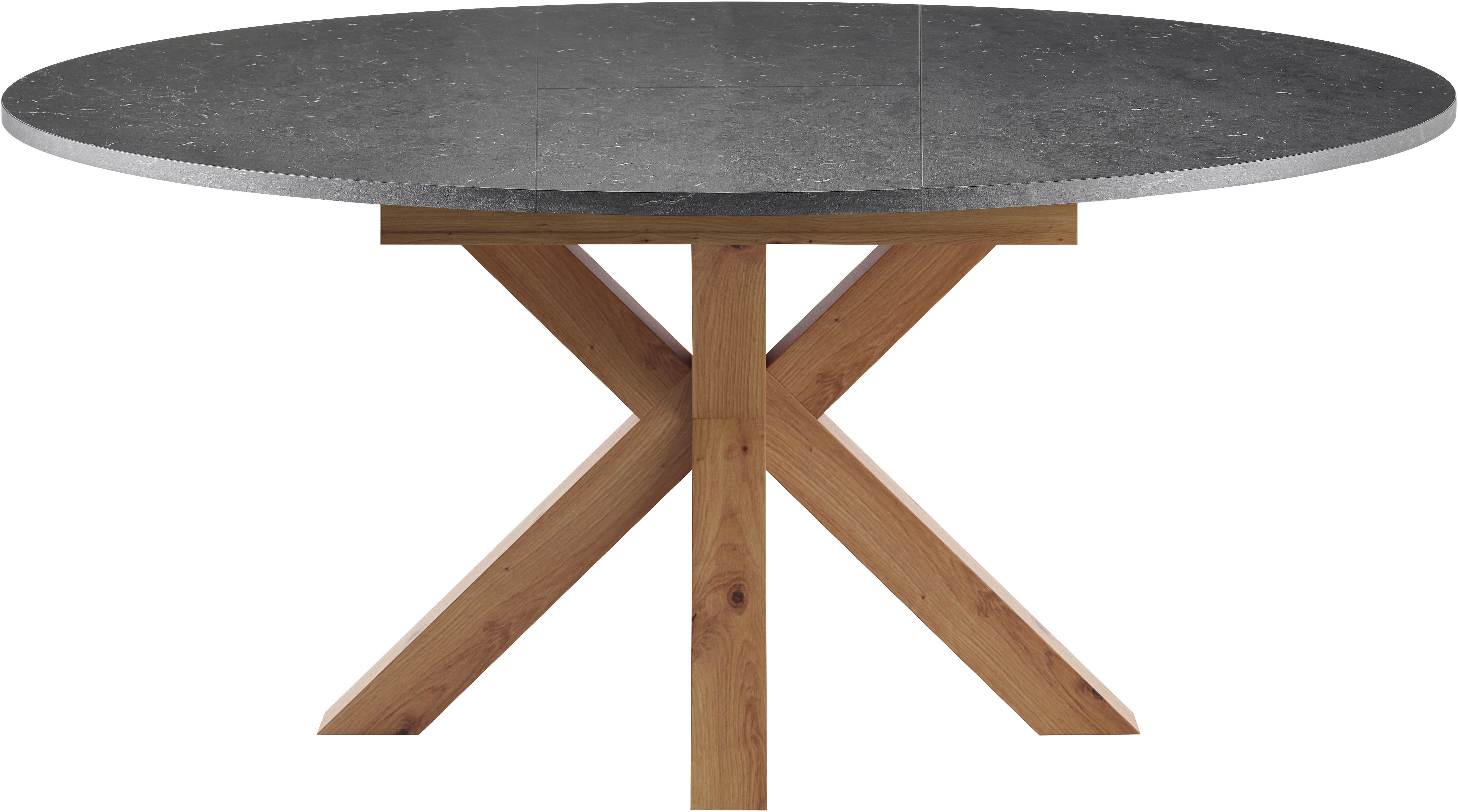 set one by Musterring Eettafel New Atlanta met ronde plaat, uitschuifbaar, stervoet, afmetingen ø130 cm (170x130 cm)