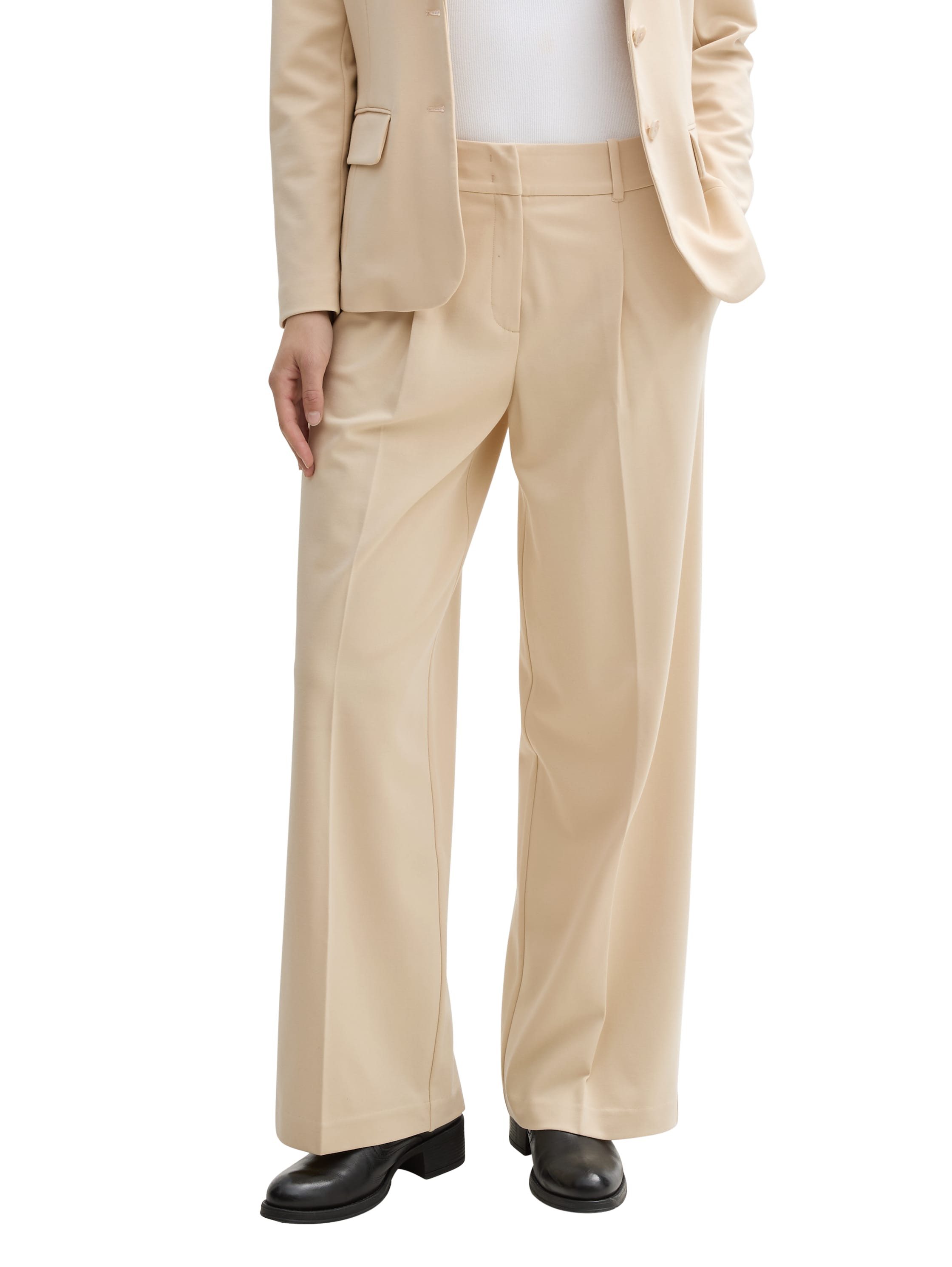 Tom Tailor Stoffen broek Lea met zakken dames harembroeken maat 44 beige