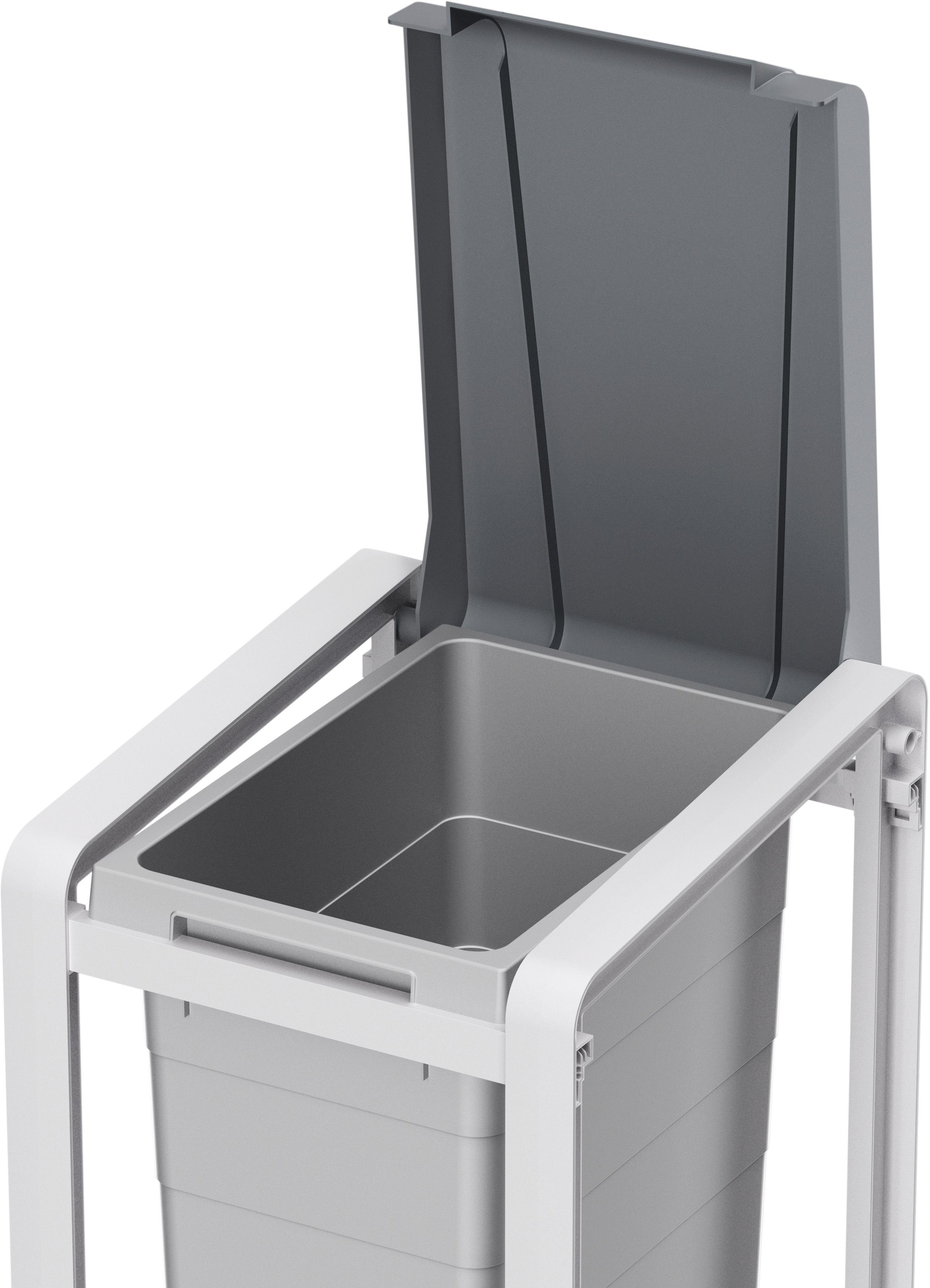 Hailo Afvalscheidsysteem ProfiLine Öko XL 38 liter, grijs, kunststof binnenemmer(1 stuk)