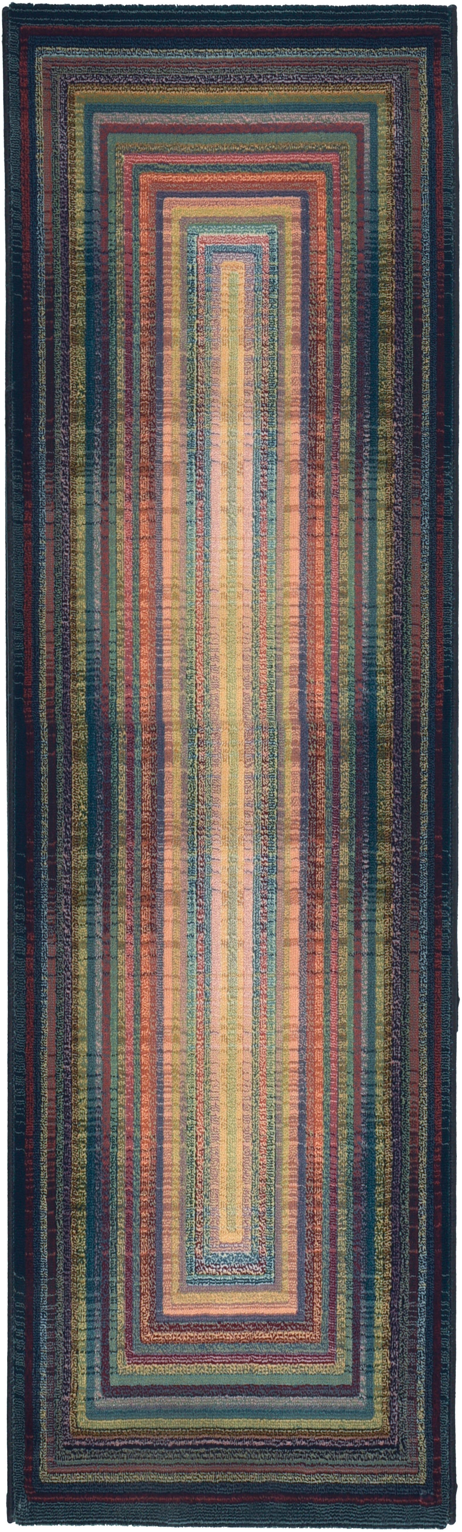 THEKO Loper Gabiro 001 Tapijtloper, geweven, ideaal in de hal & slaapkamer lopers maat 80 cm x 300 cm x 10 mm multicolor