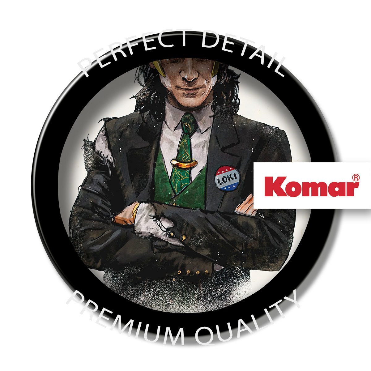 Komar Artprint Loki for President 300 x 280 cm (breedte x hoogte) - behang, vlies, woonkamer, slaapkamer (1 stuk)