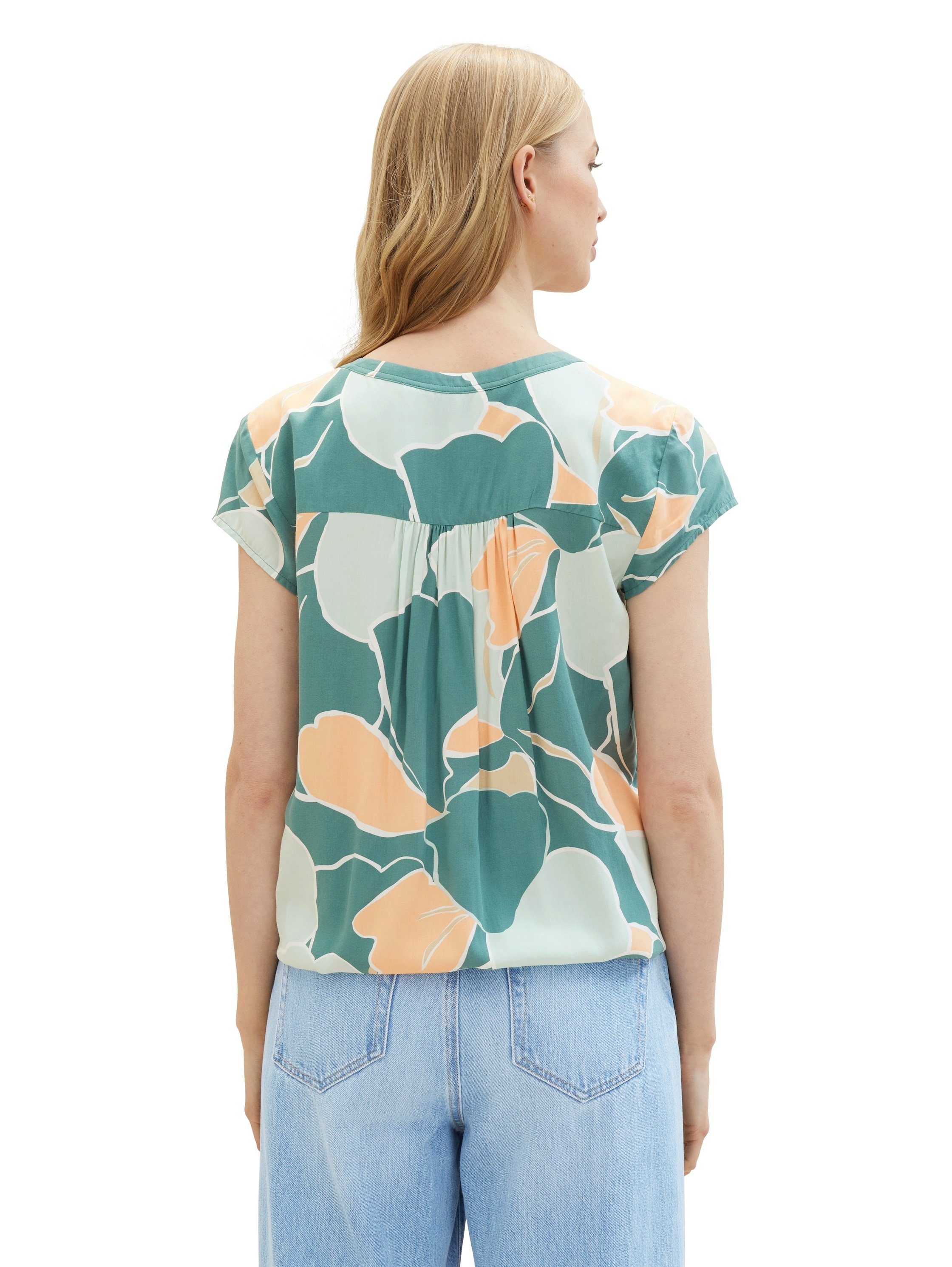 Tom Tailor Gedessineerde blouse met plooistelling achter