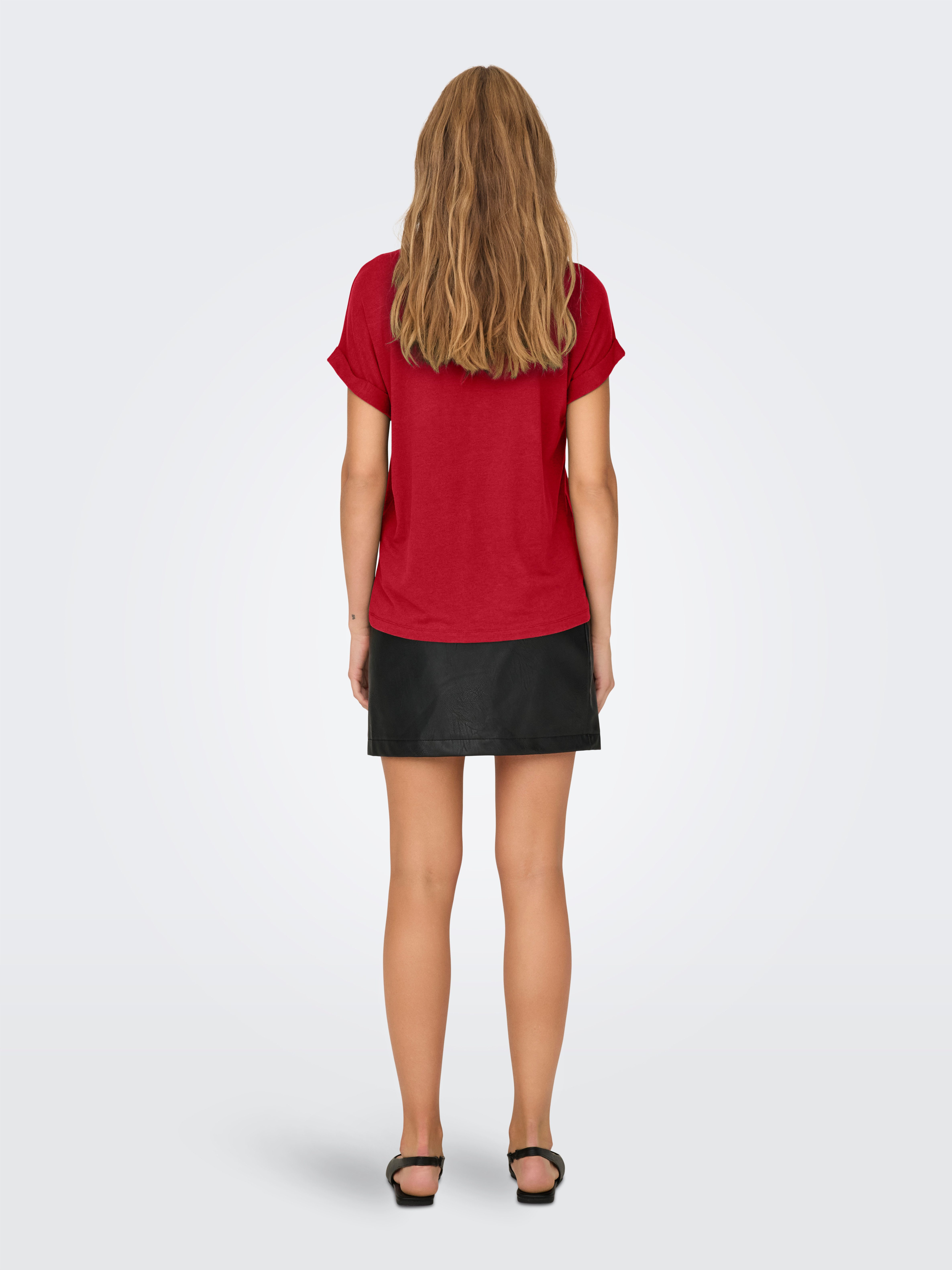 Only T-shirt ONLMOSTER – Shirt met korte mouwen en omslag en klassieke look
