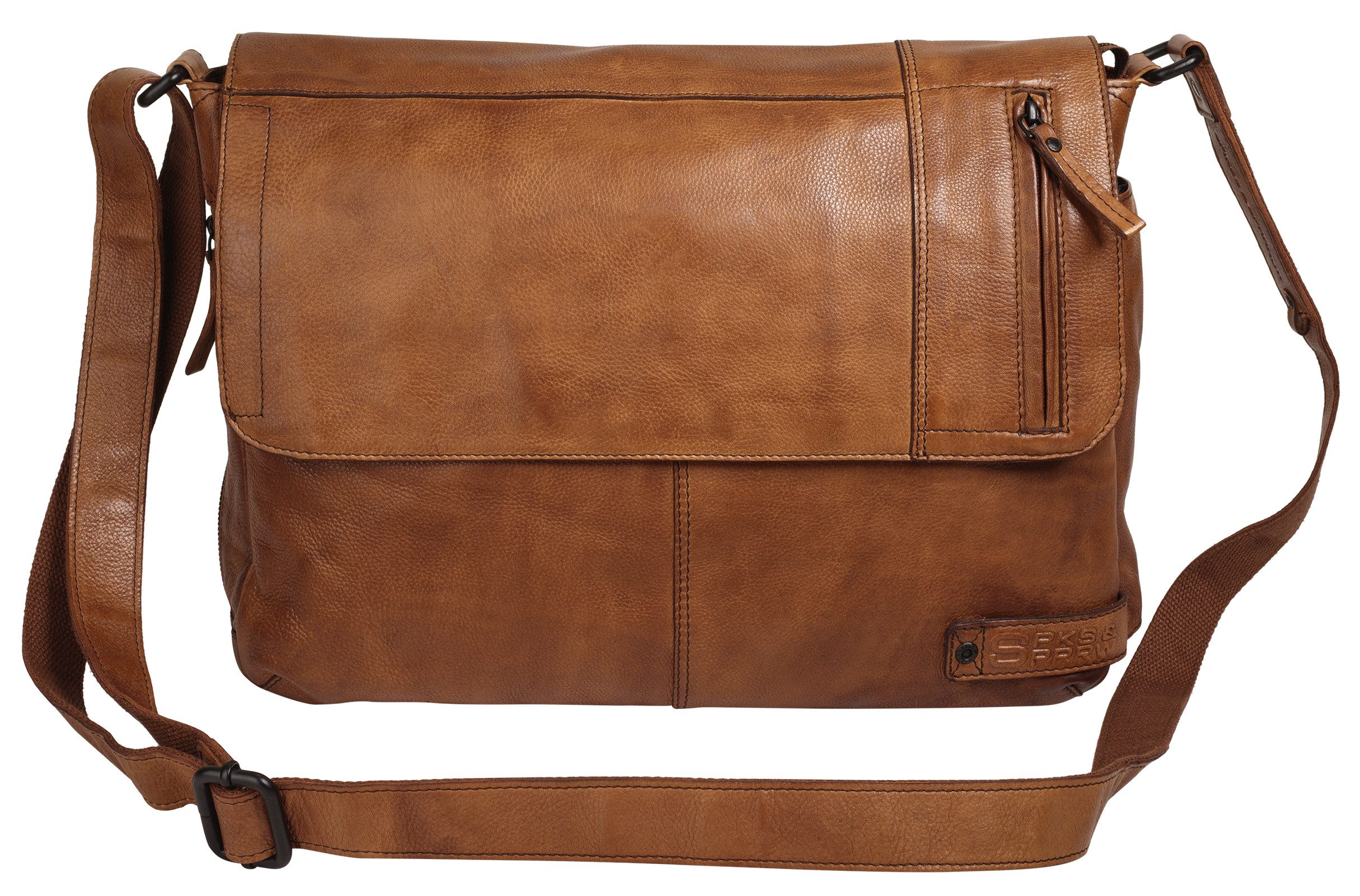 Spikes & Sparrow Schoudertas echt leder