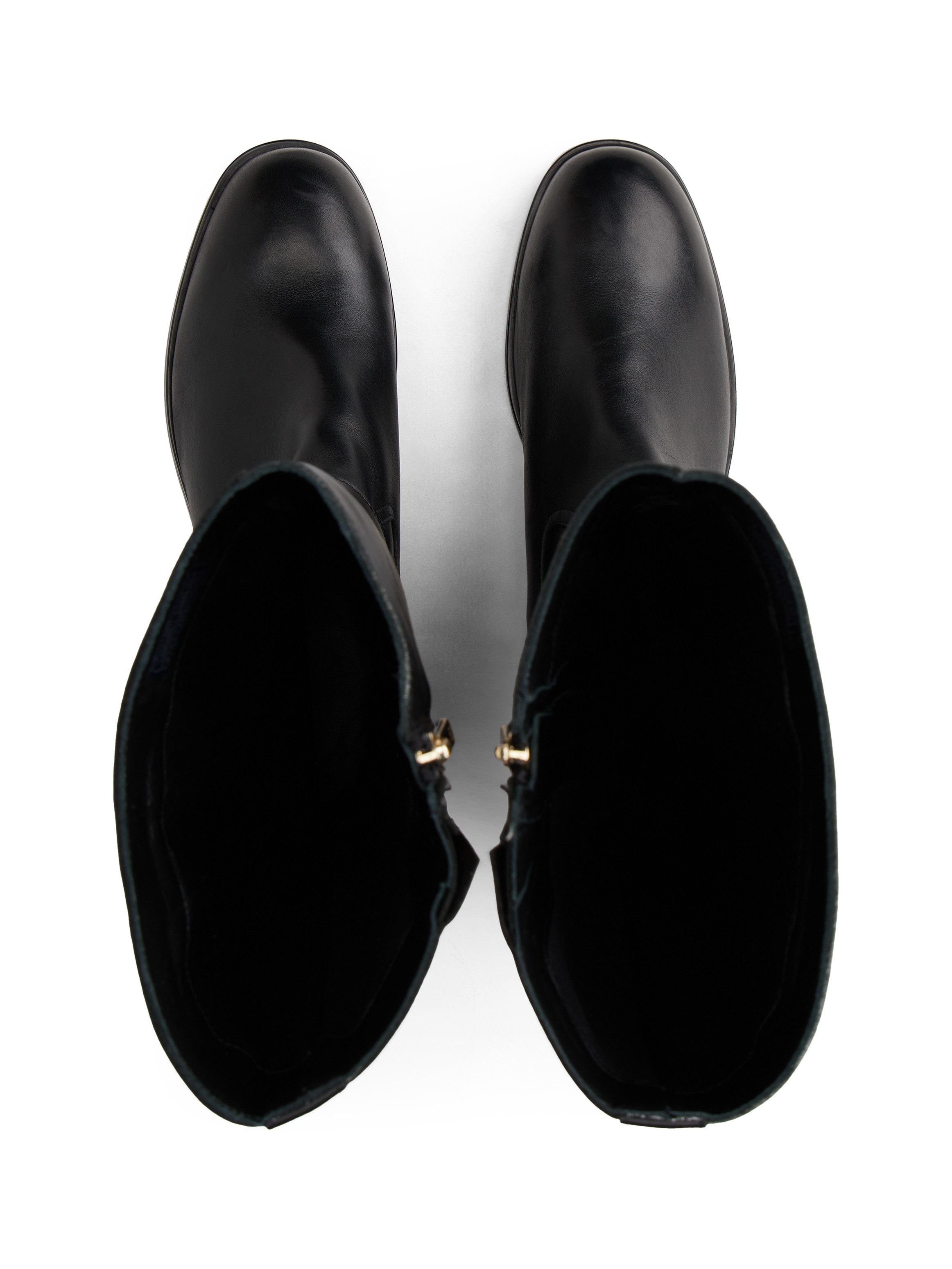 Tommy Hilfiger Laarzen TH BUCKLE RIDING LTHR LONG BOOT hakken, lange laarzen, zakelijke laarzen met decoratieve gesp