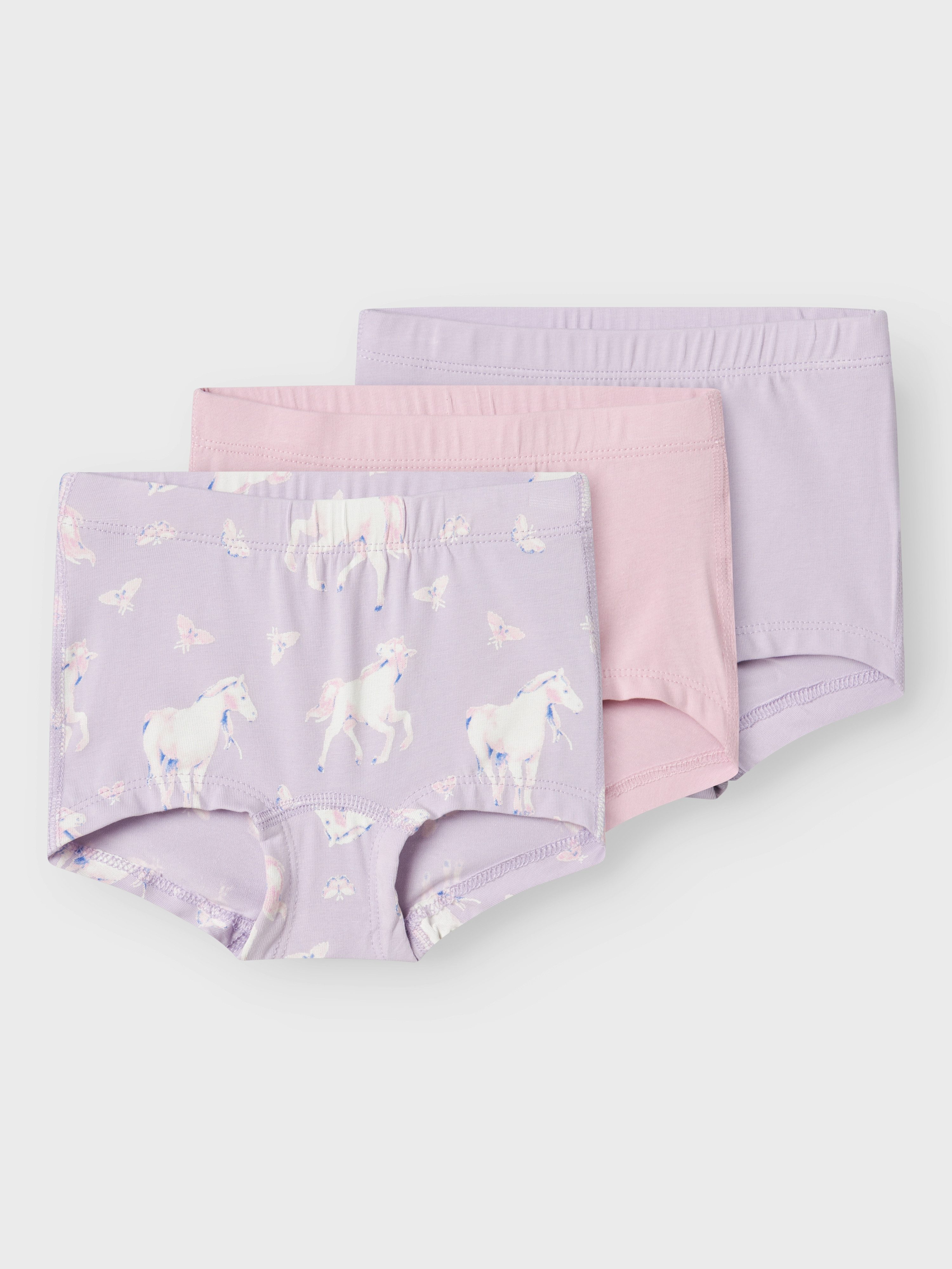 Name It Hipster NMFTIGHTS 3P PASTEL LILAC HORSE NOOS (set, 3 stuks)