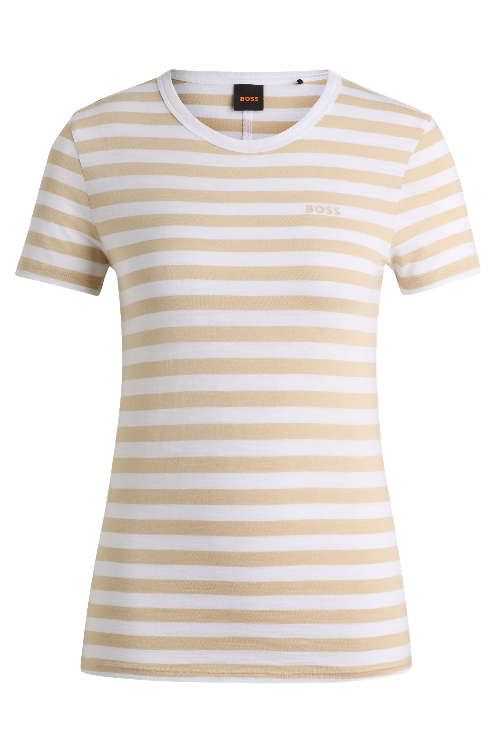 Boss Orange T-shirt Esla Striped Premium Damesmode Premium damesmode, in gestreept ontwerp