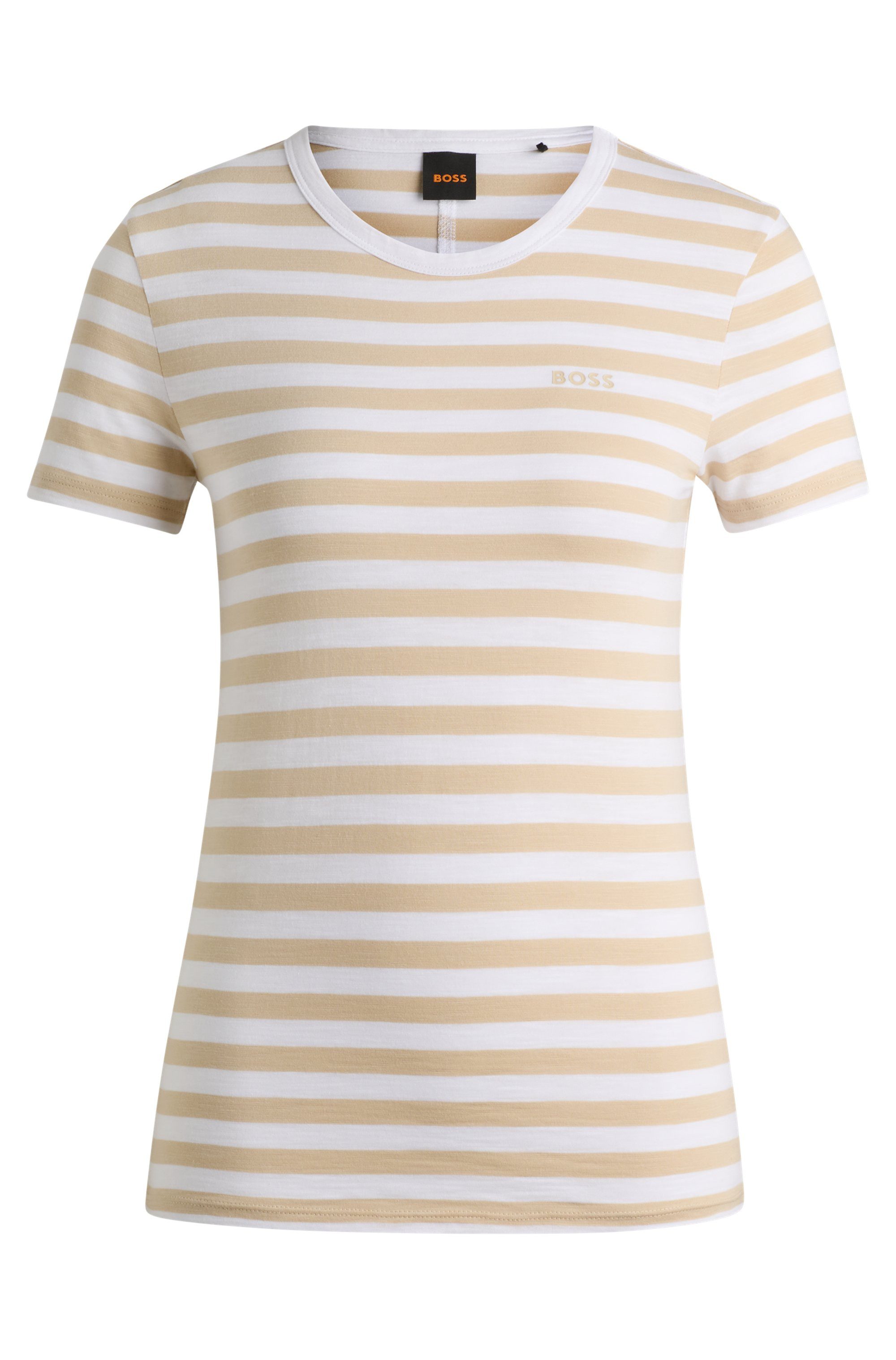 Boss Orange T-shirt C_Esla_Striped Premium damesmode