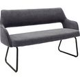 mca furniture bank bangor zitbank vrij plaatsbaar, bekleding in chenille look, breedte 175 cm grijs