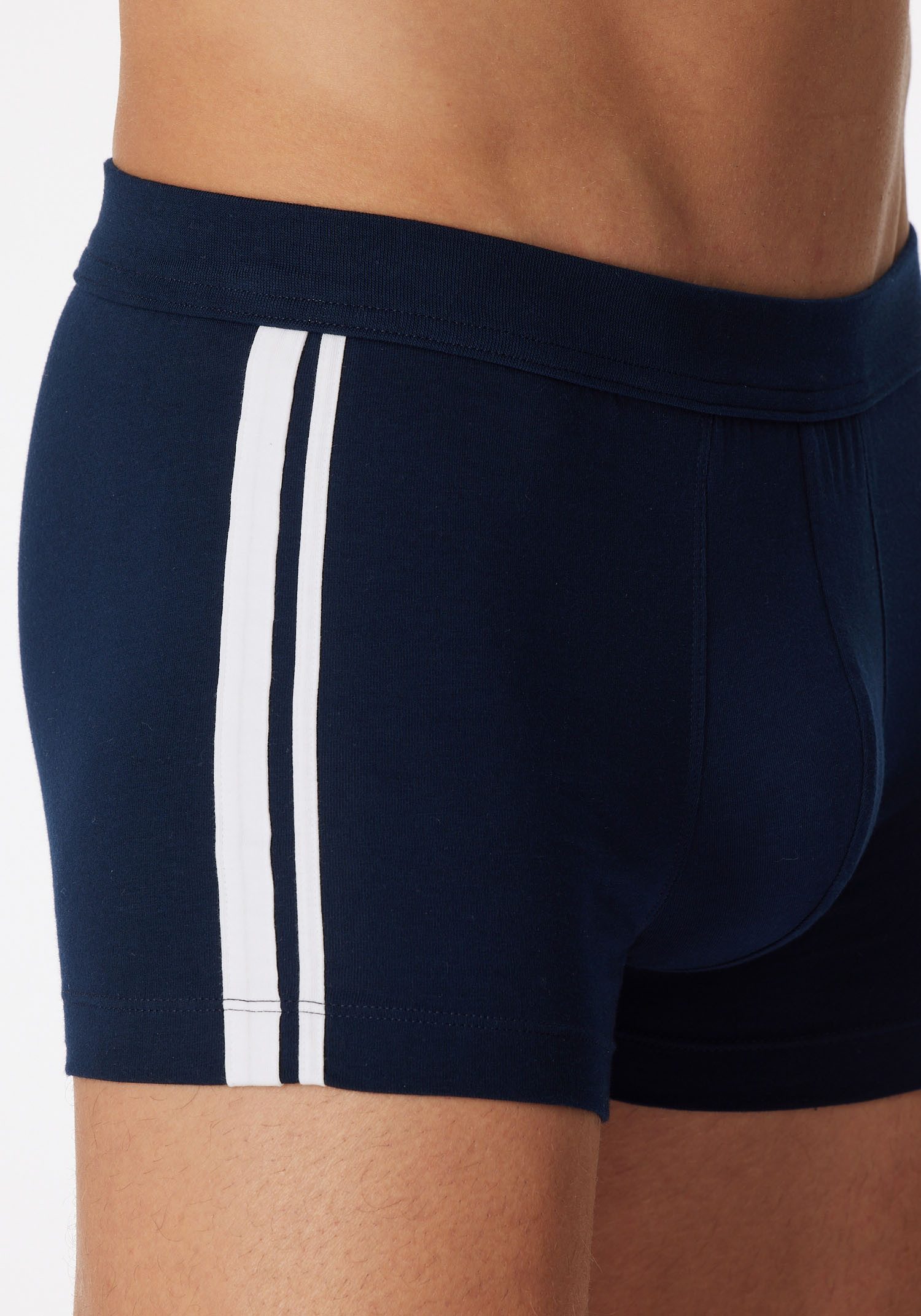 Schiesser Boxershort 95/5 met zachte, tonale tailleband, contrasterende zijstrepen (3 stuks)