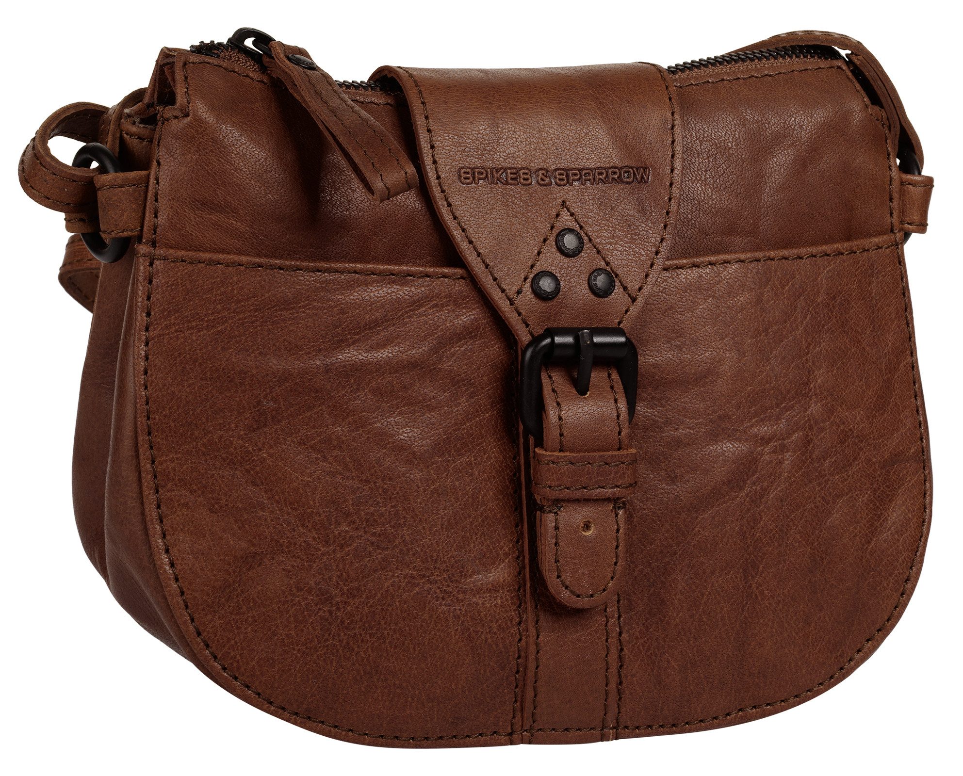 Spikes & Sparrow Schoudertas echt leder