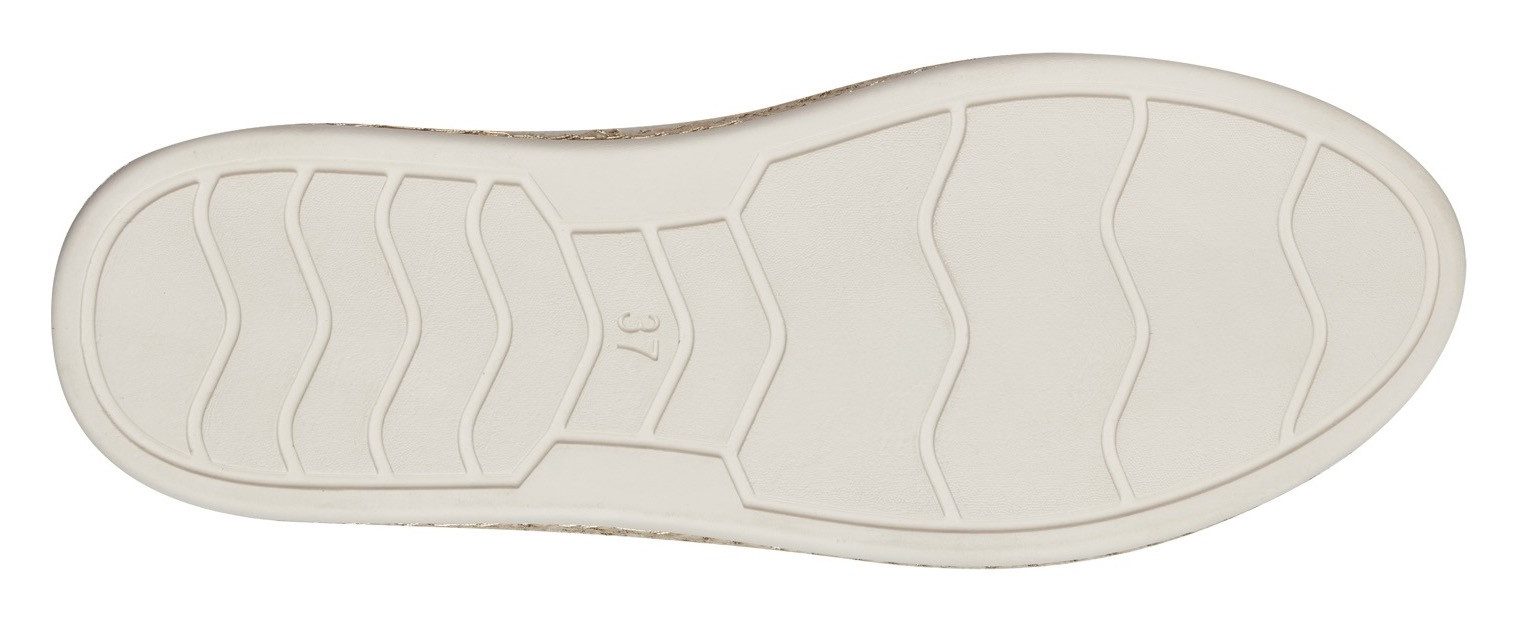 Marco Tozzi Plateausneakers vrijetijdsschoen, lage schoen, veterschoen met buitenrits