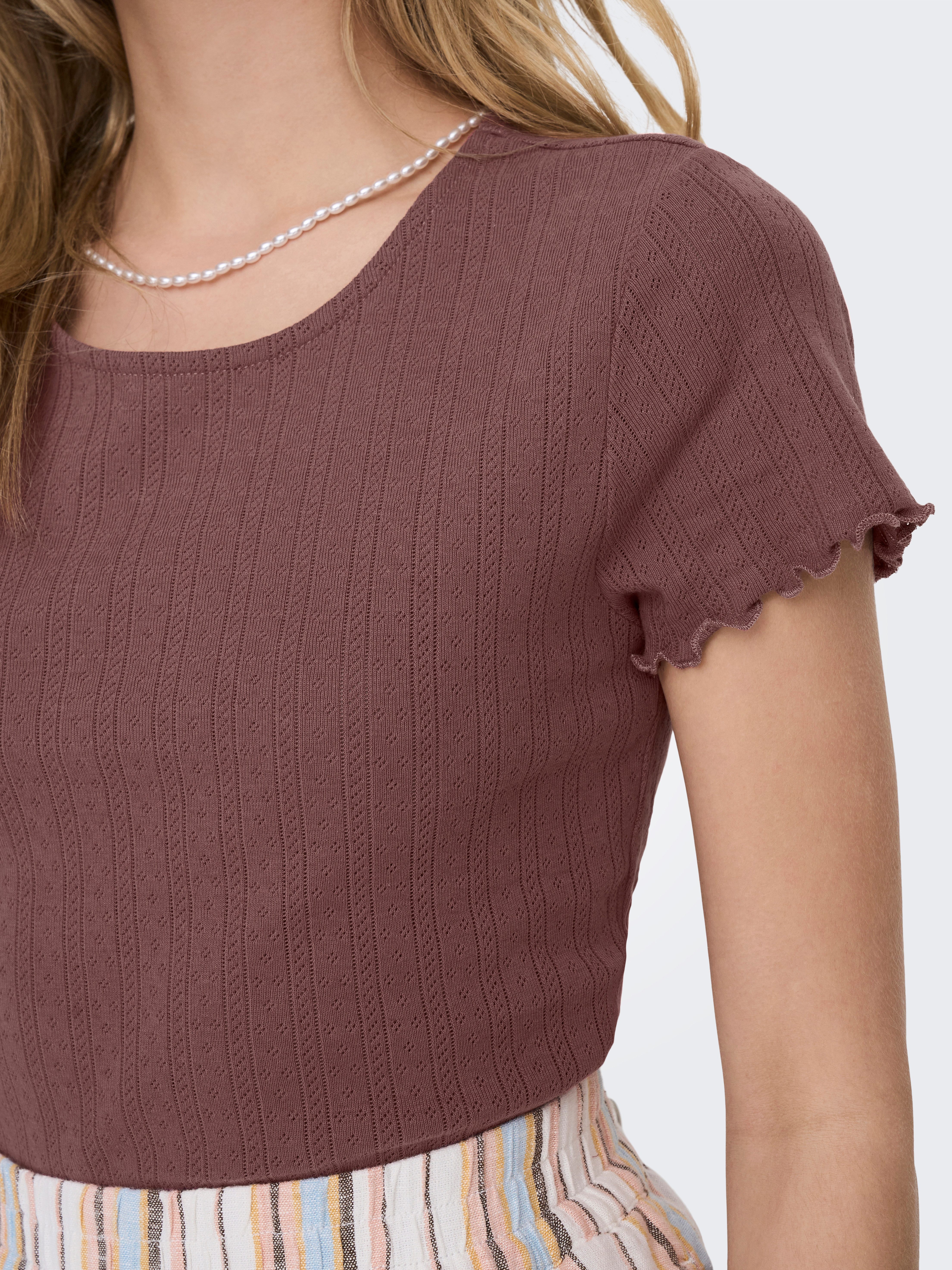 Only Shirt met korte mouwen ONLCARLOTTA S/S TOP JRS NOOS