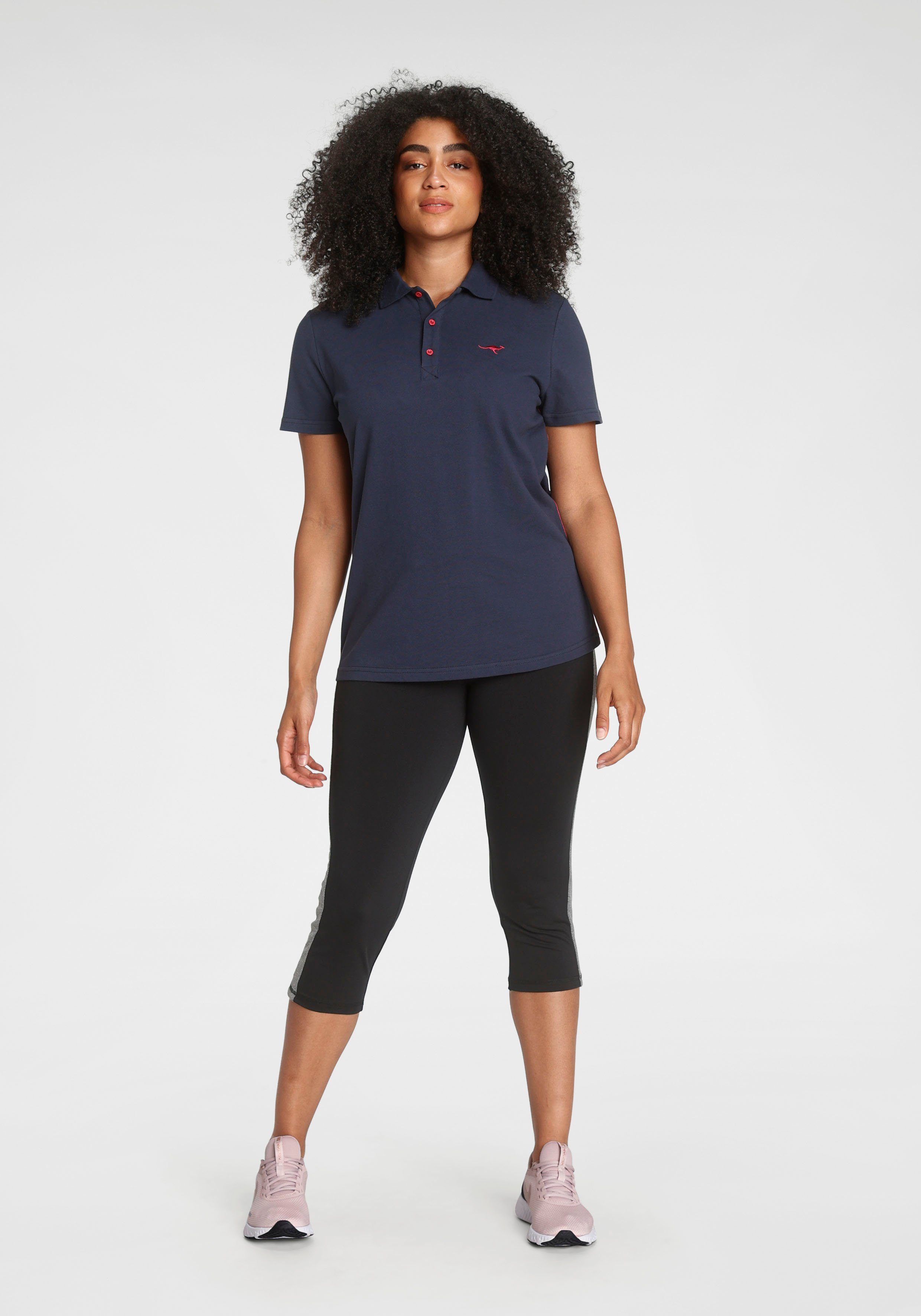 KangaROOS Poloshirt Korte mouwen, effen, polokraag, van katoen