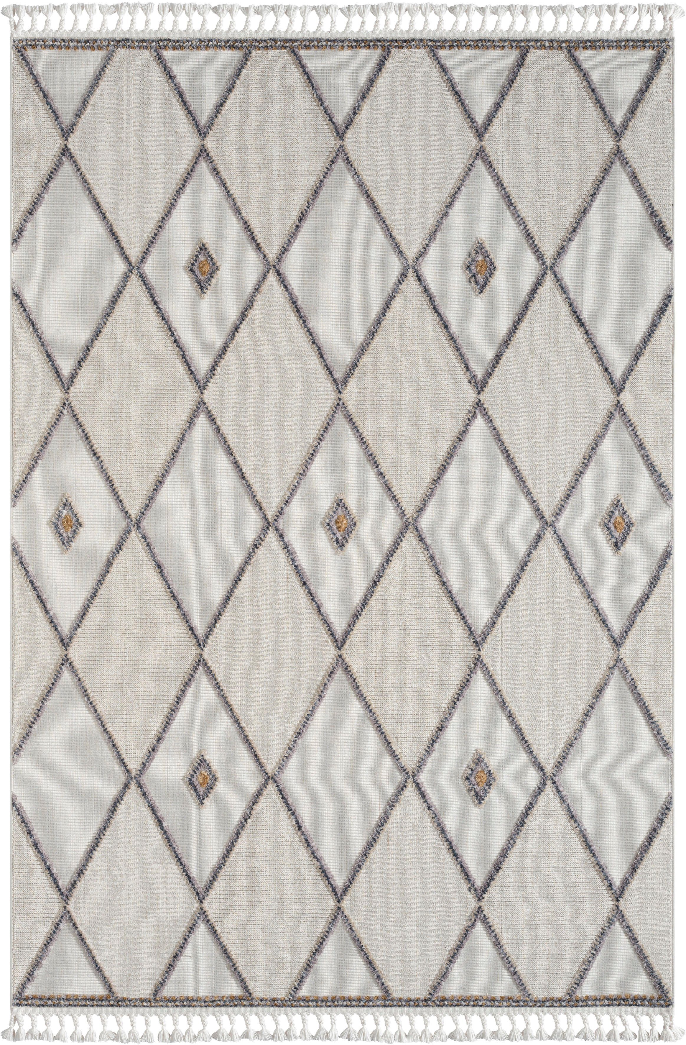 Myflair Möbel & Accessoires Vloerkleed Luana 2 voorraadopruiming Kortpolig, sisal-look, met franjes, bijzonder zacht door microvezel