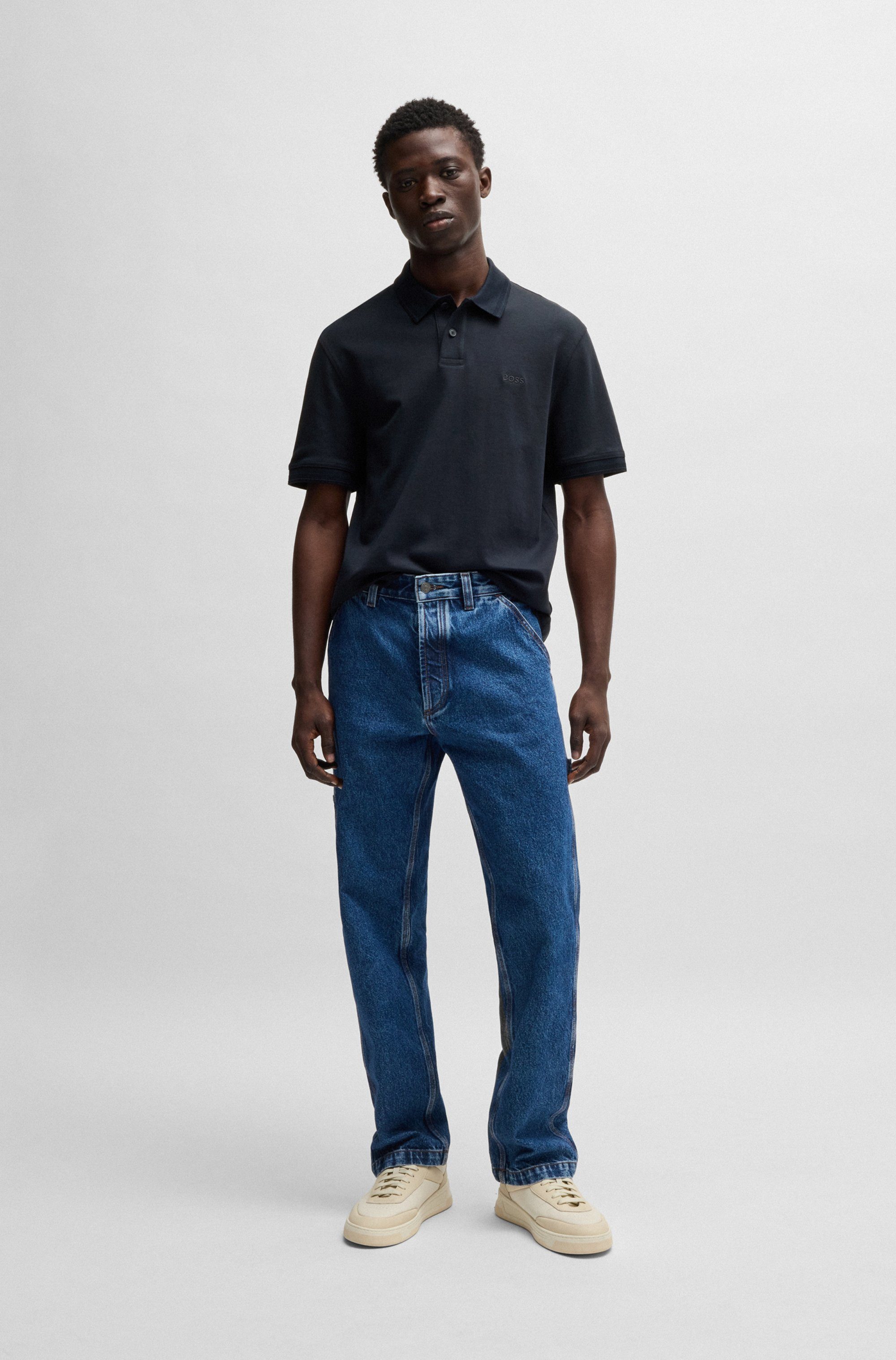 Boss Orange Poloshirt Pe_Interlock met een polokraag