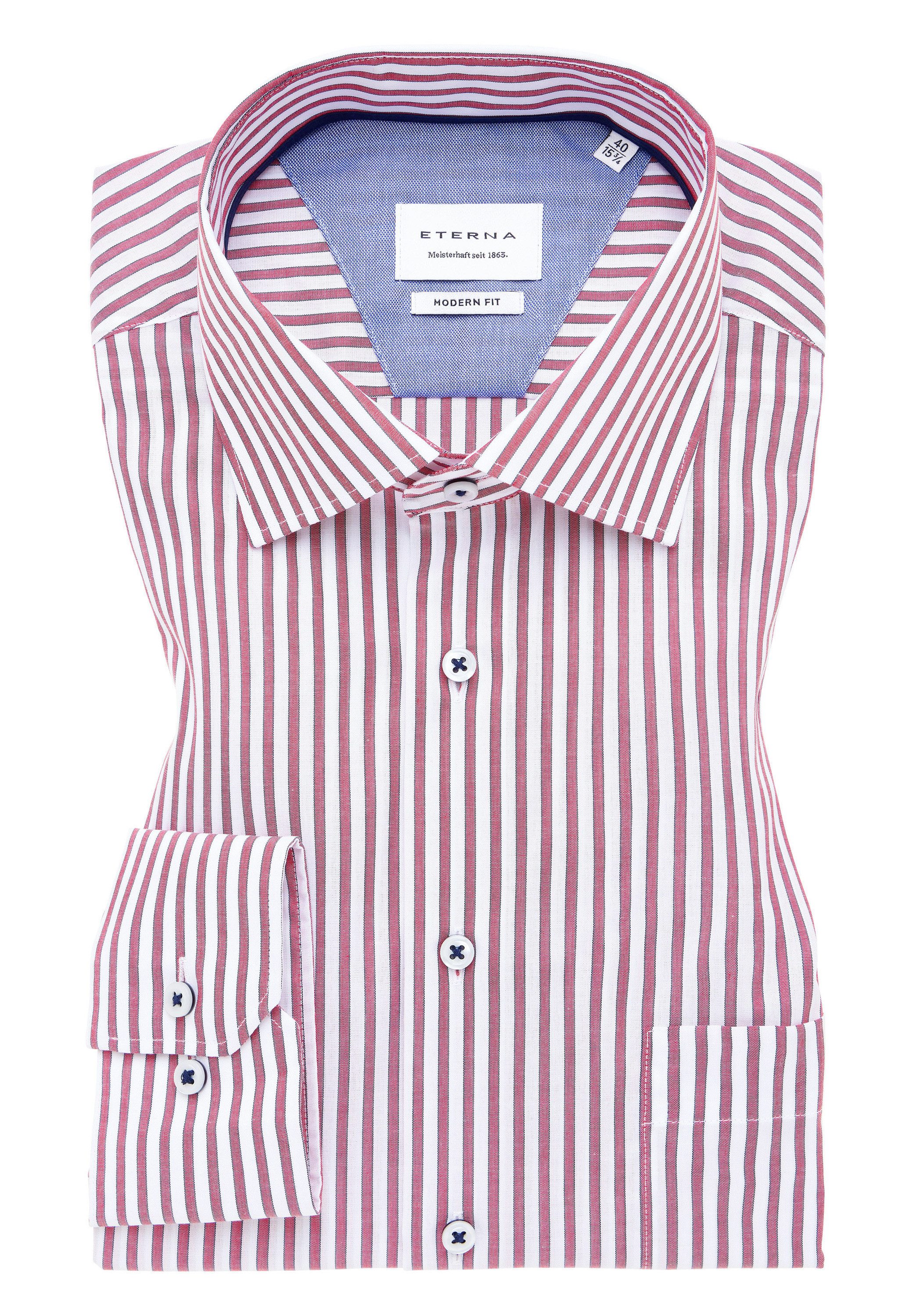 Eterna Overhemd met lange mouwen MODERN FIT NON IRON (strijkvrij)