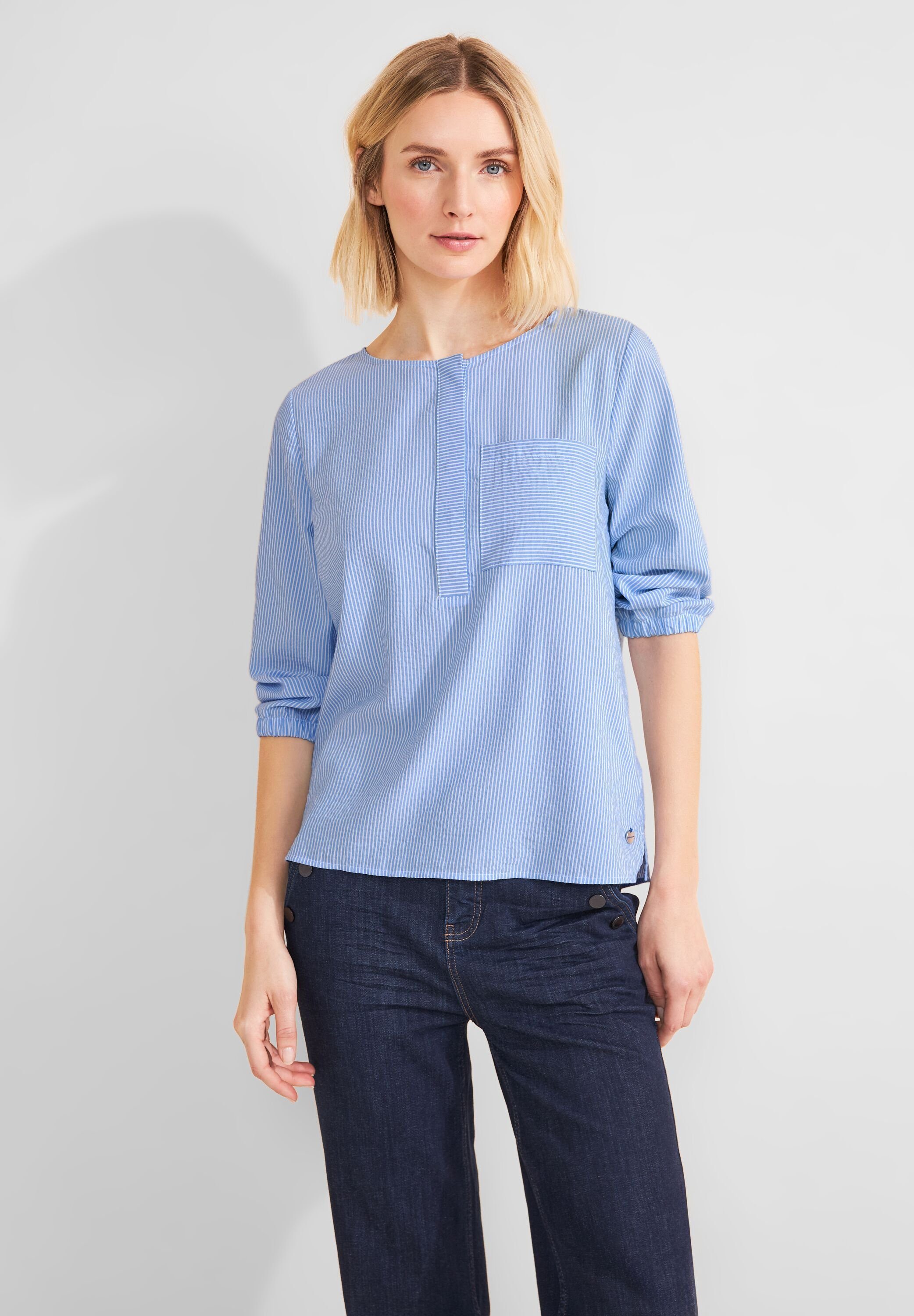 STREET ONE Overhemdblouse met sierzakje