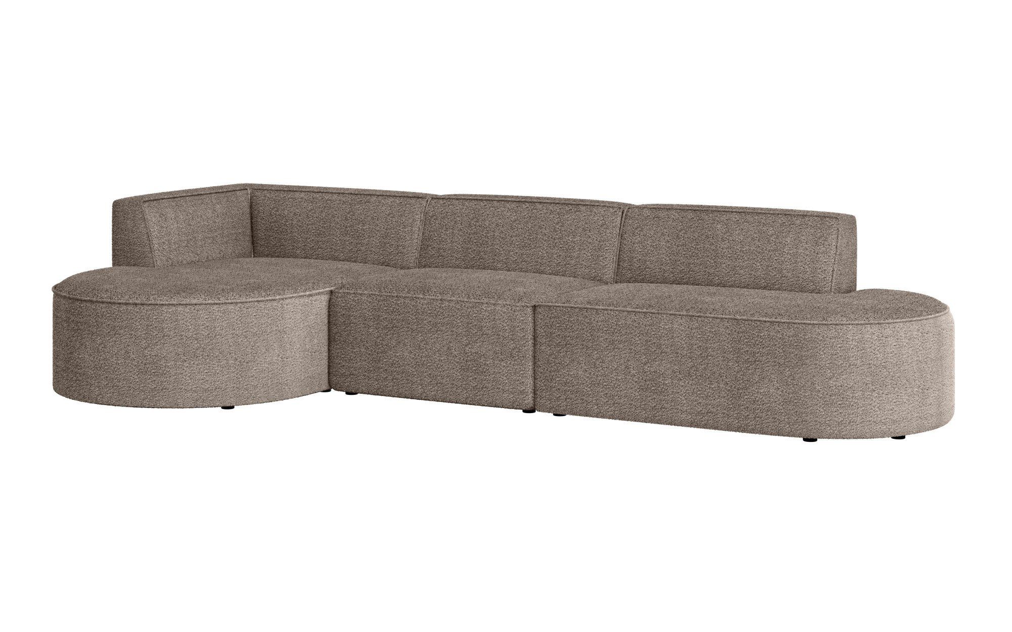 andas Hoekbank EIVIND designerbank met ottomane rechts/links, B/D/H: 343/159/72 cm