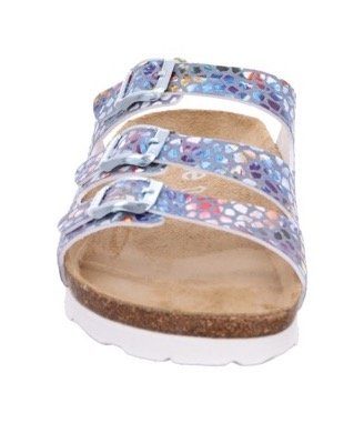 Rohde Slippers Alba , zomerschoenen, slippers, pantoffels met kleurrijke print, g-breedte = breed