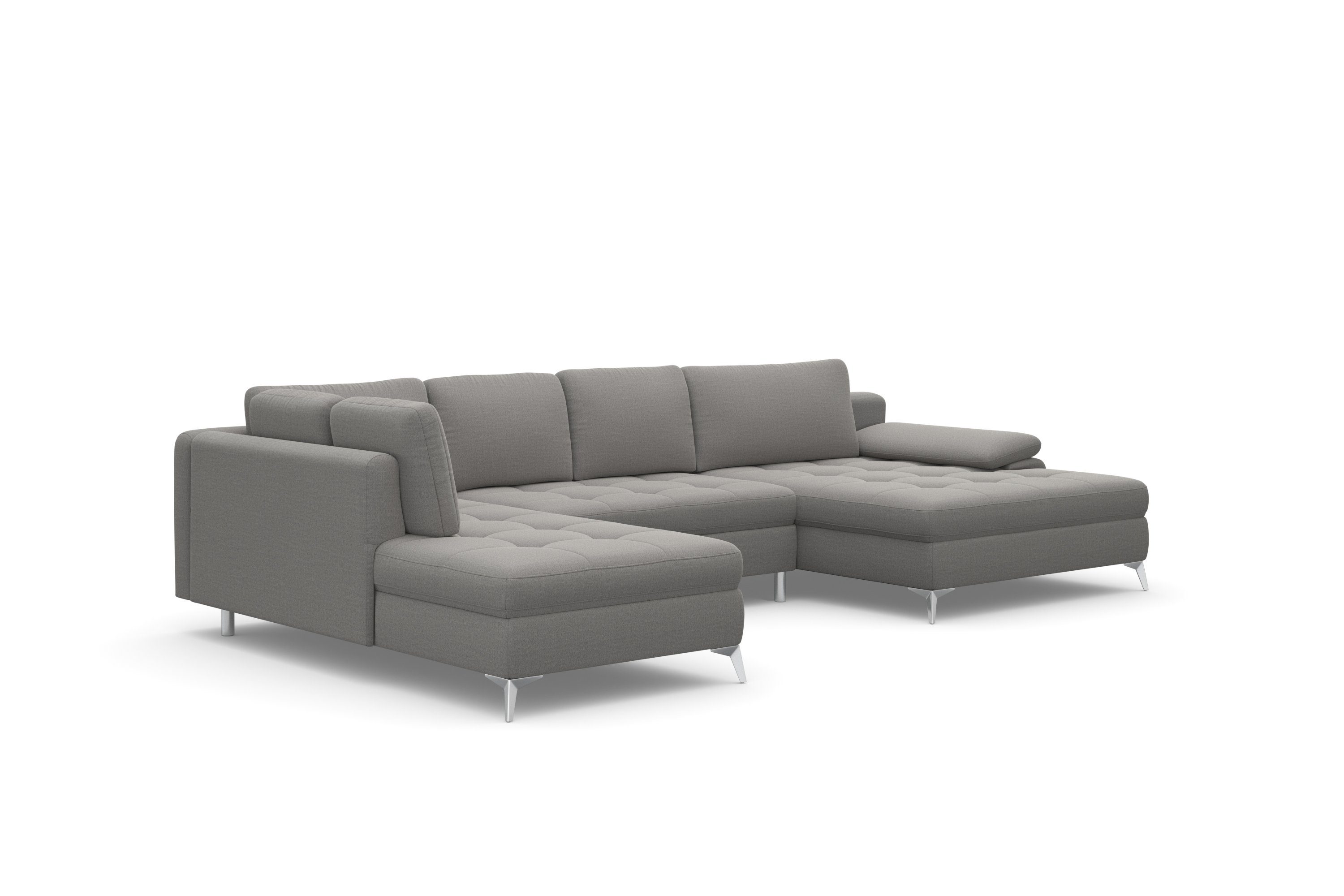sit&more Zithoek Latigo U-vorm met mega-récamier, naar keuze met slaapfunctie en bedkist