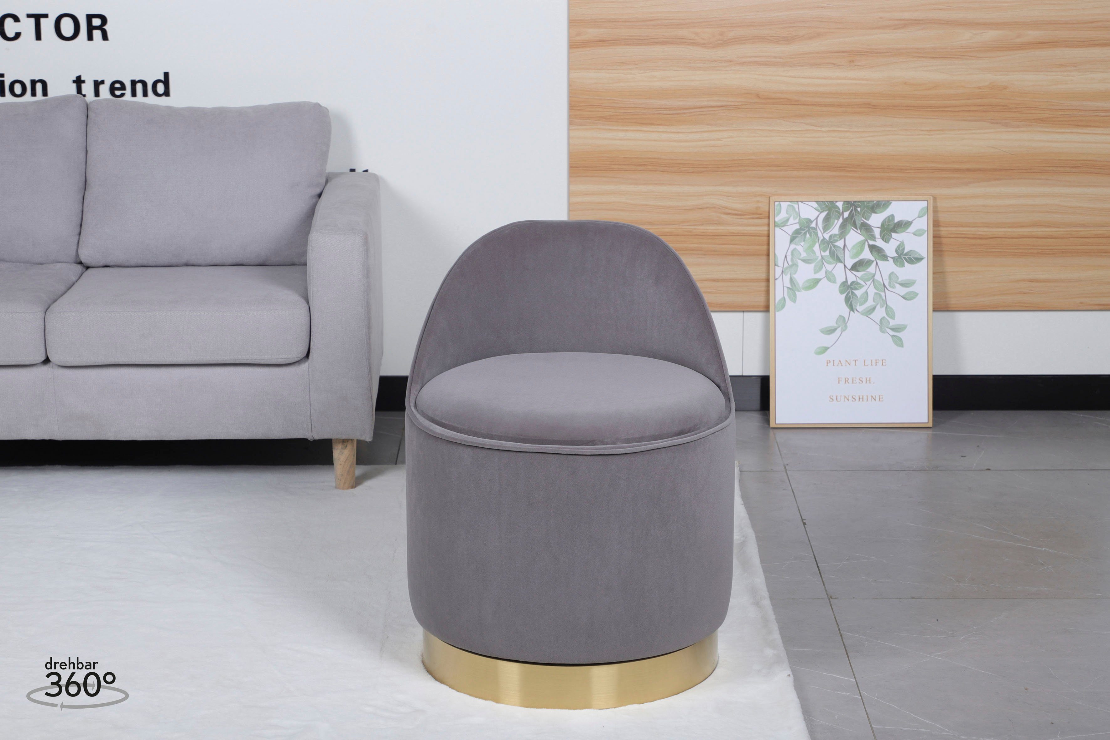 Kayoom Fauteuil Draaikruk Viktor 125, draaikruk in modern design, opbergruimte aan de binnenkant (1 stuk)