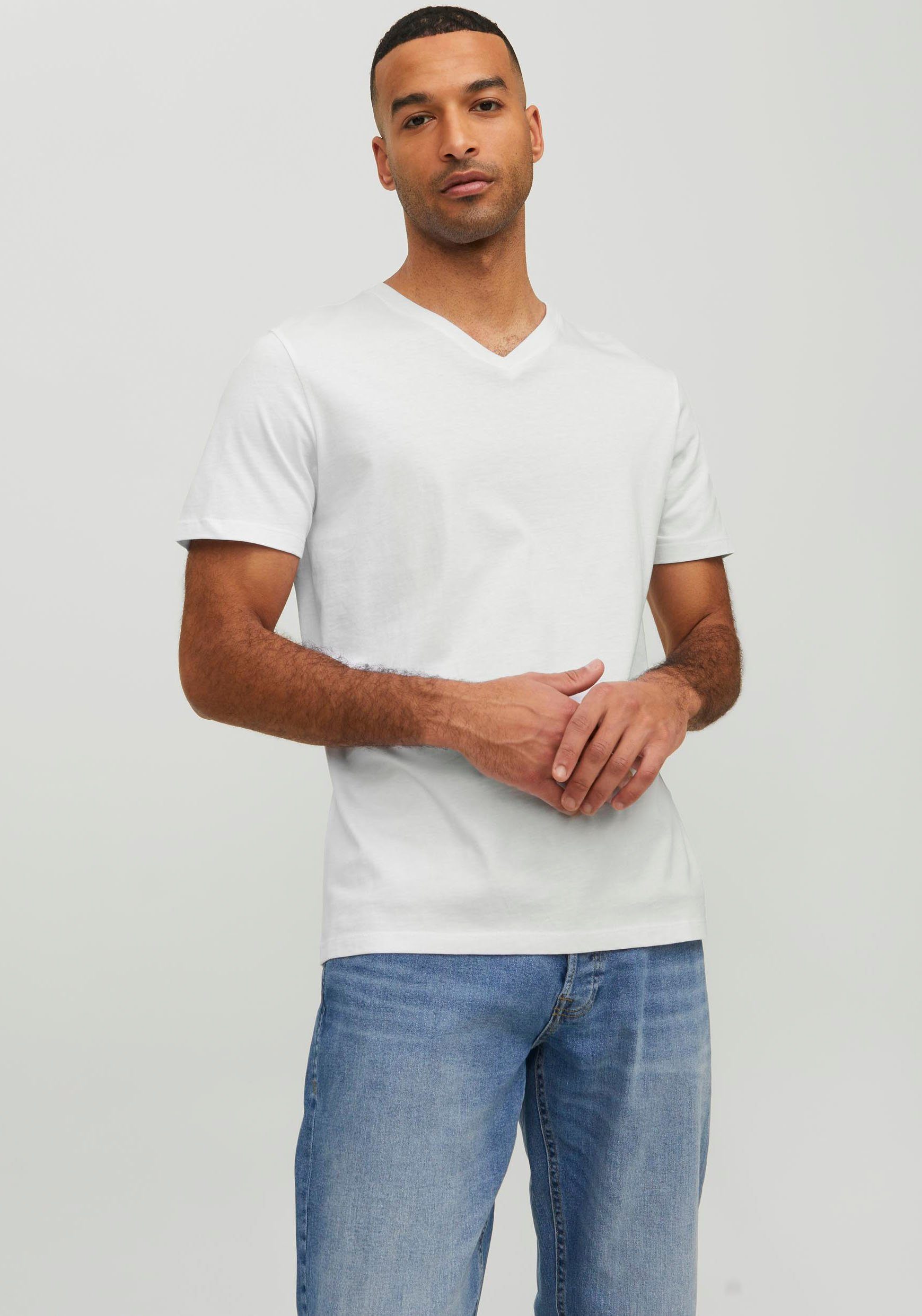 Jack & Jones Shirt met V-hals JJEORGANIC BASIC TEE