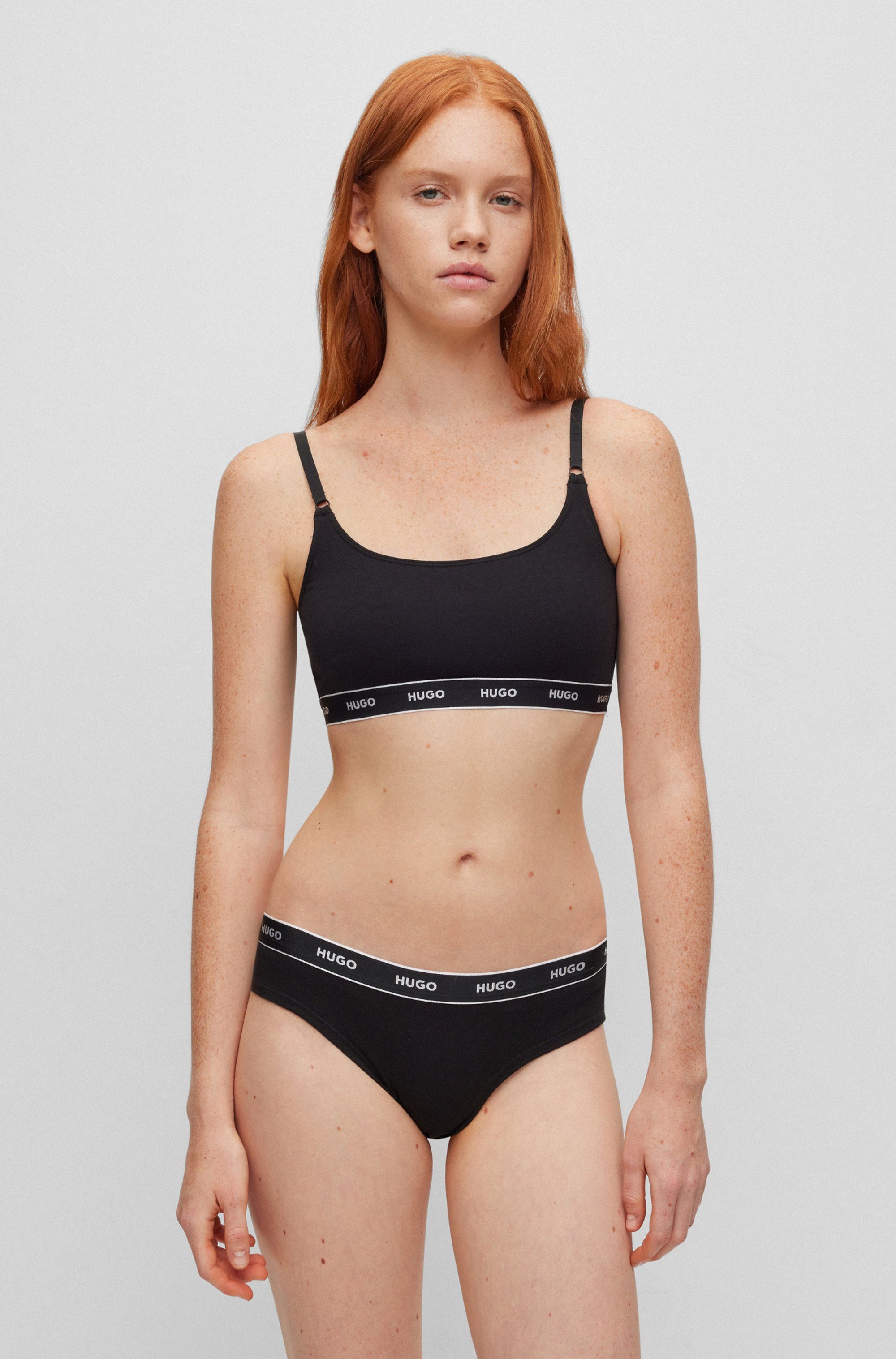 HUGO underwear Slip TRIPLET BRIEF STRIPE met hugo logo-elastisch tailleband (3 stuks)