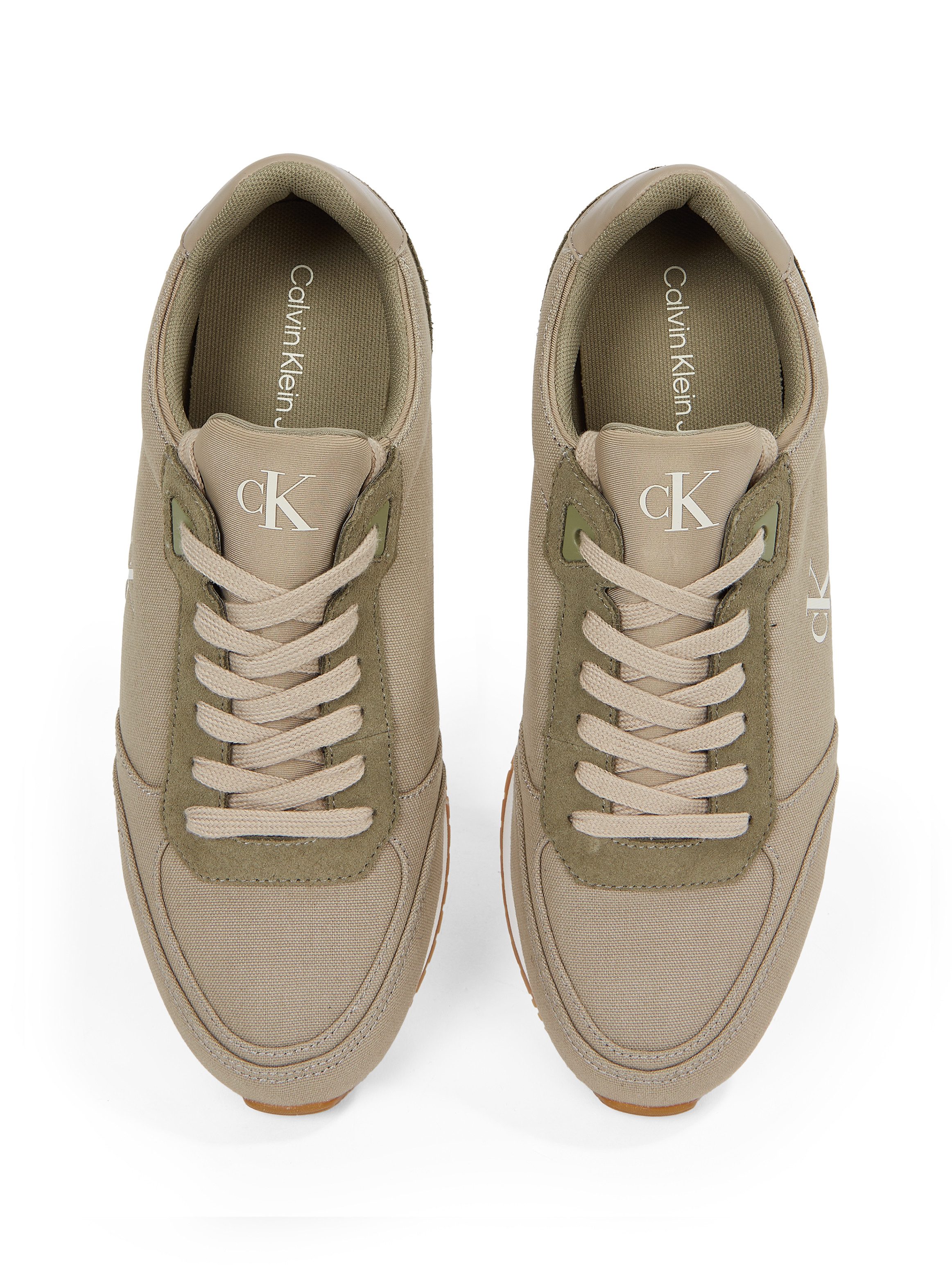 Calvin Klein Sneakers RUNNER SOCK LACEUP MG CANVAS vrijetijdsschoen, lage schoen, veterschoen in klassieke uitstraling
