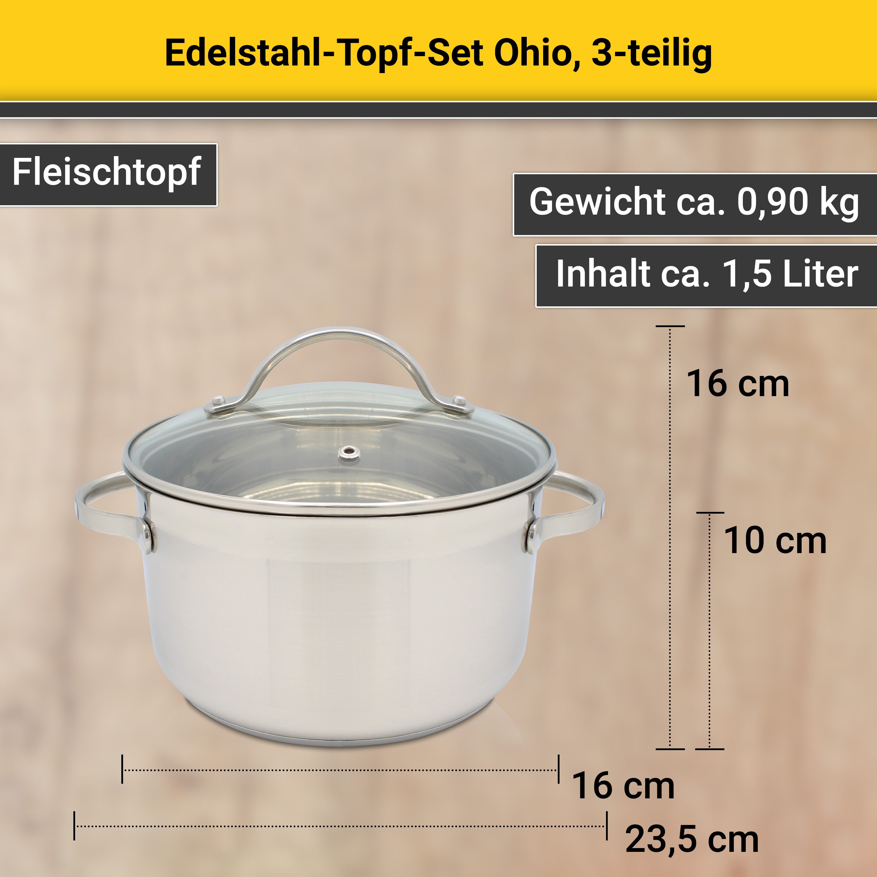 Krüger Pannenset Ohio voor inductiekookvelden geschikt (set)