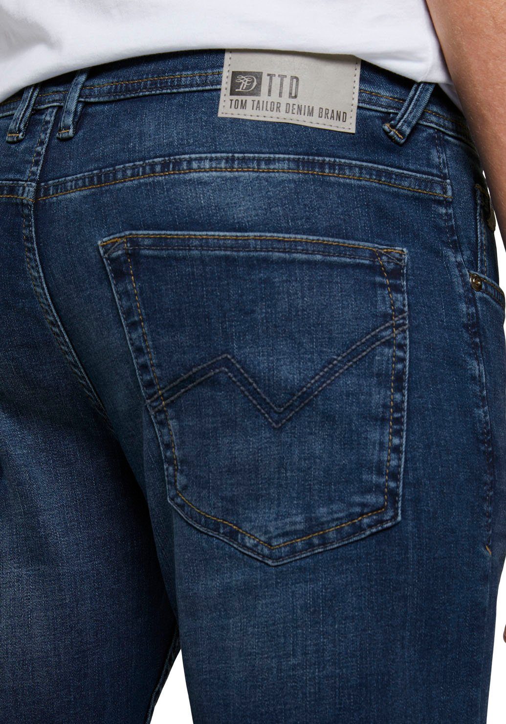 Tom Tailor Denim 5-pocket jeans PIERS met geruit patroon