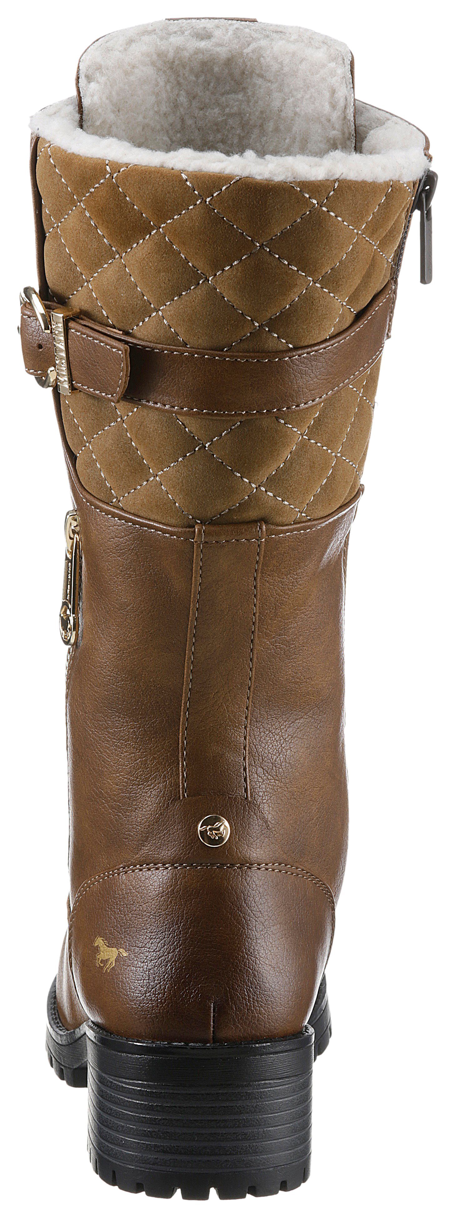 Mustang Shoes Winterlaarzen met goudkleurige accenten