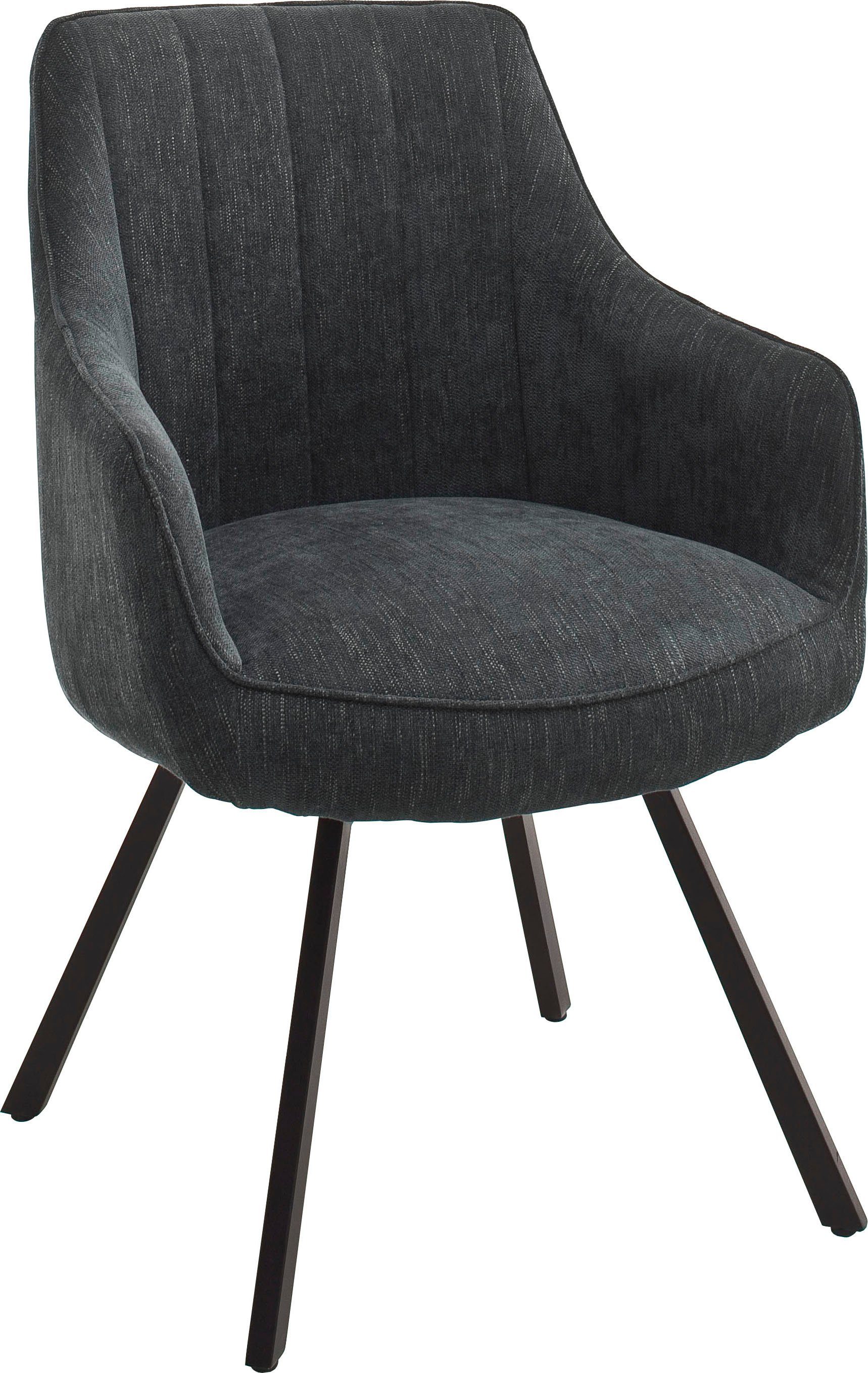 MCA furniture Eetkamerstoel Sassello Stoel 180º draaibaar met nivellering, bekleding, belastbaar tot 120 kg (set, 2 stuks)