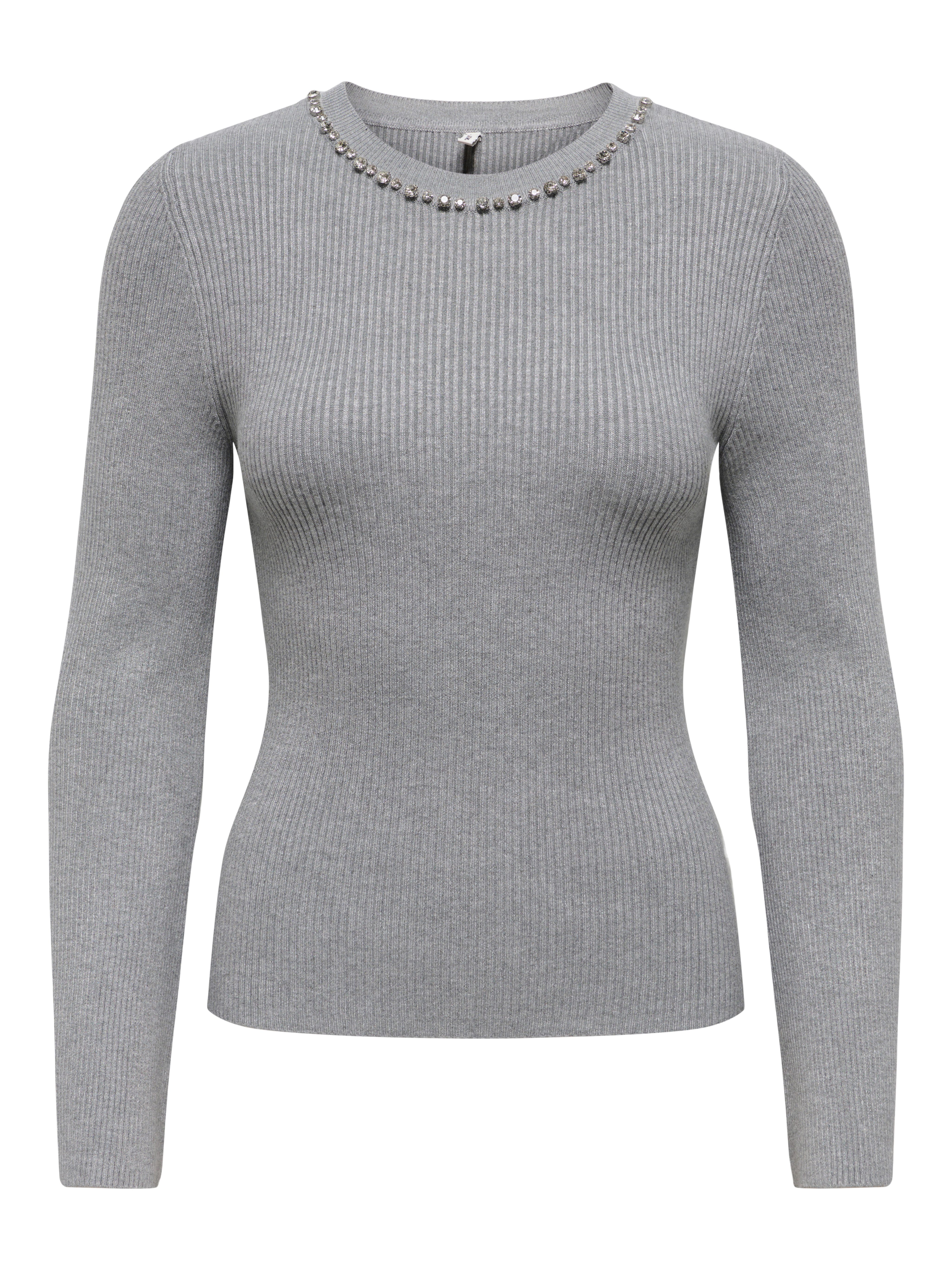 Only Trui met ronde hals ONLNATASCHA LS BLING O-NECK CC KNT