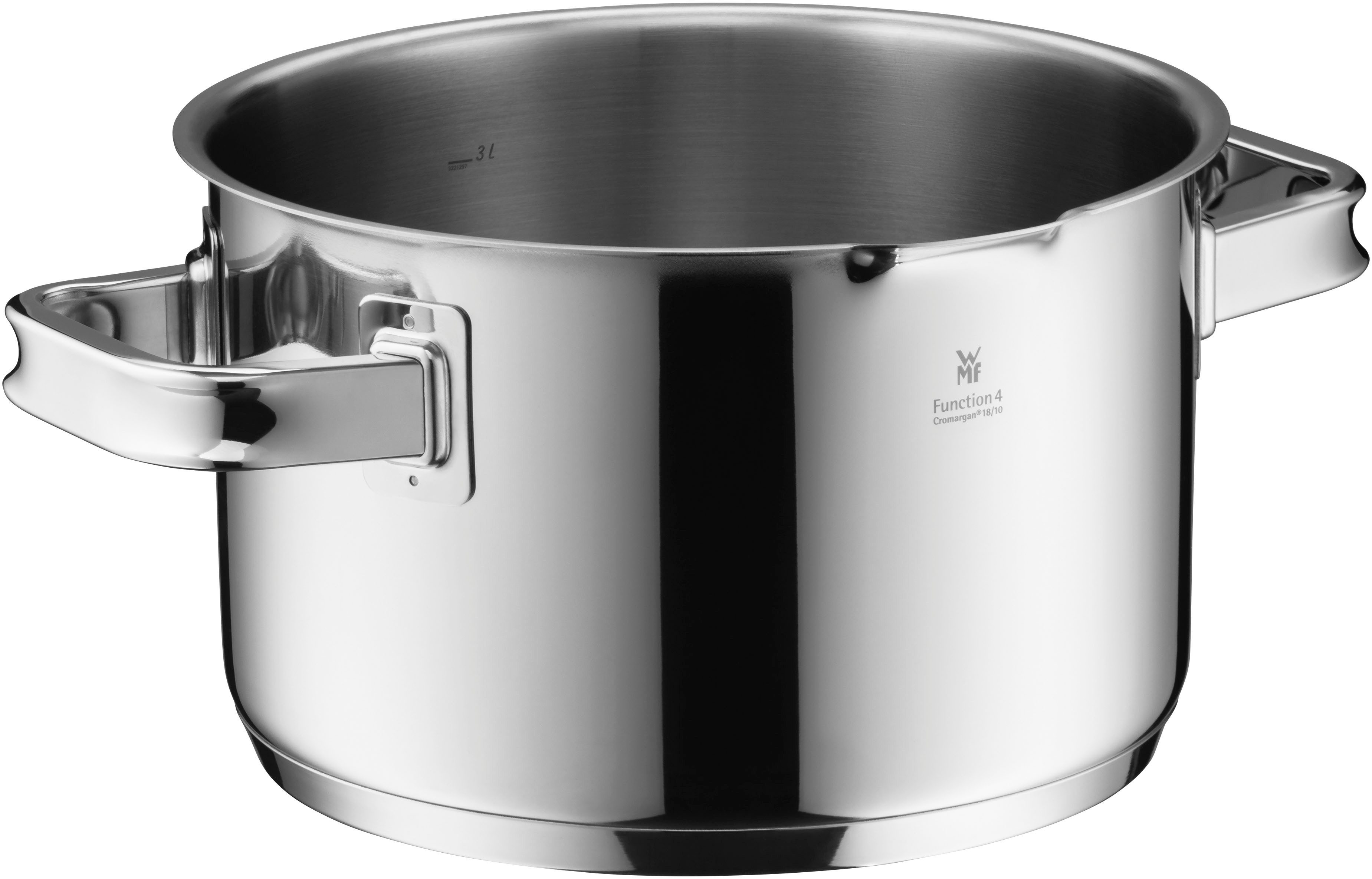 WMF Braadpan Function 4 warmte-reducerende handvatten, met 4 gietfuncties, interne schaalverdeling