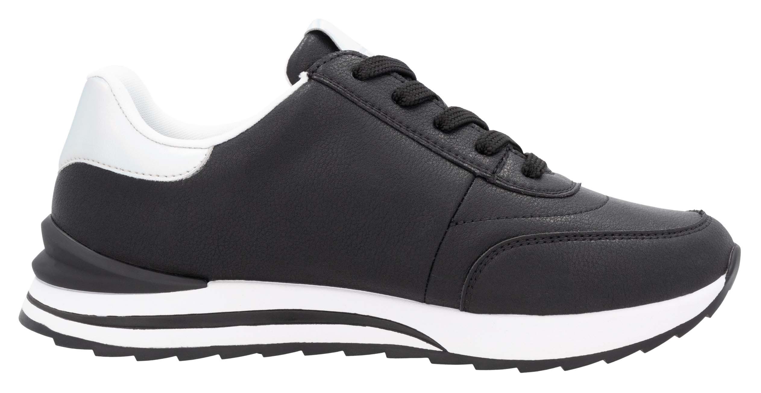 RIEKER Sport Plateausneakers , vrijetijdsschoen, lage schoen, veterschoen in smalle vorm