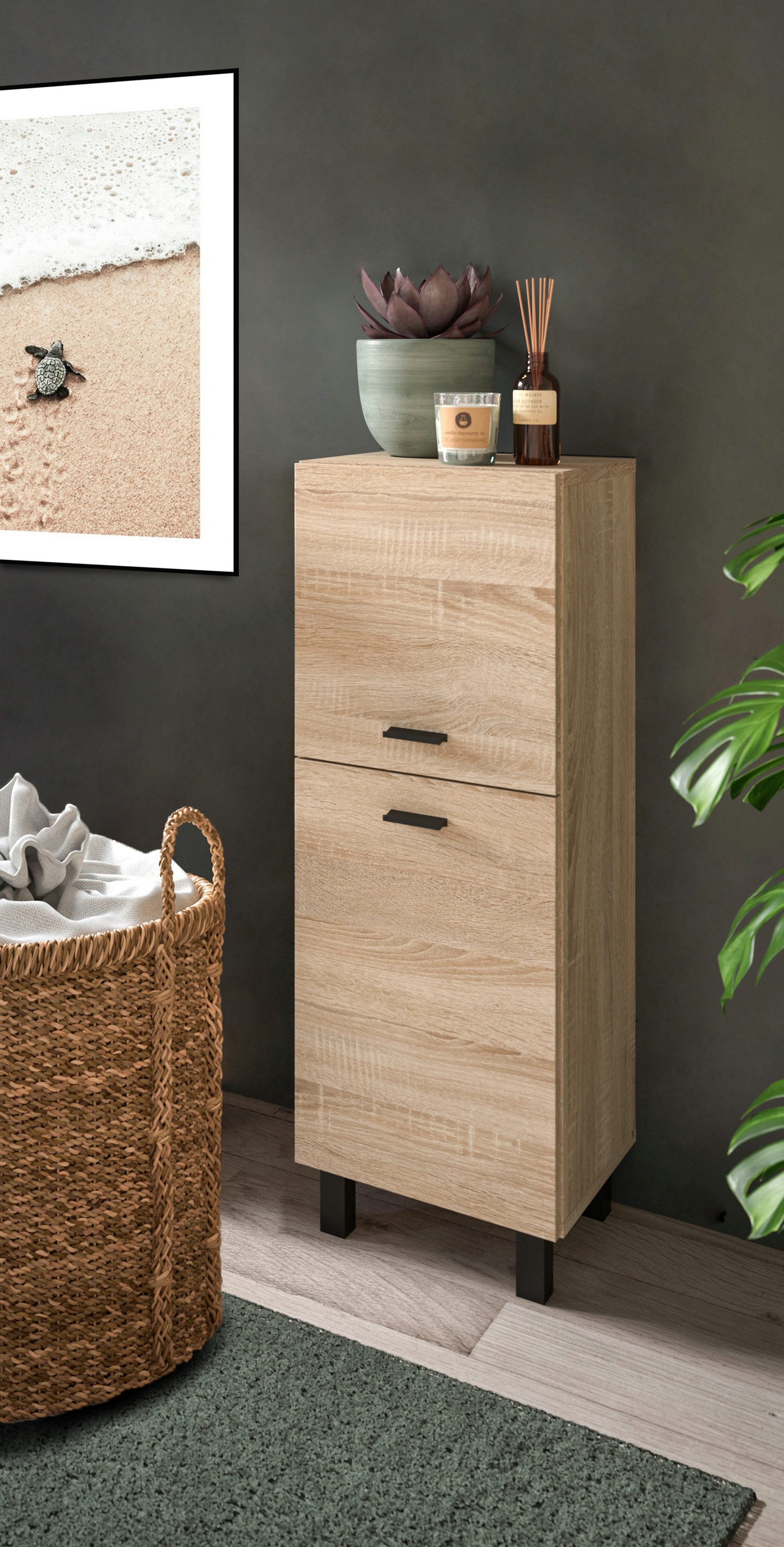 welltime Halfhoge kast Tampa, hoogte 80cm, hangend of staand te monteren