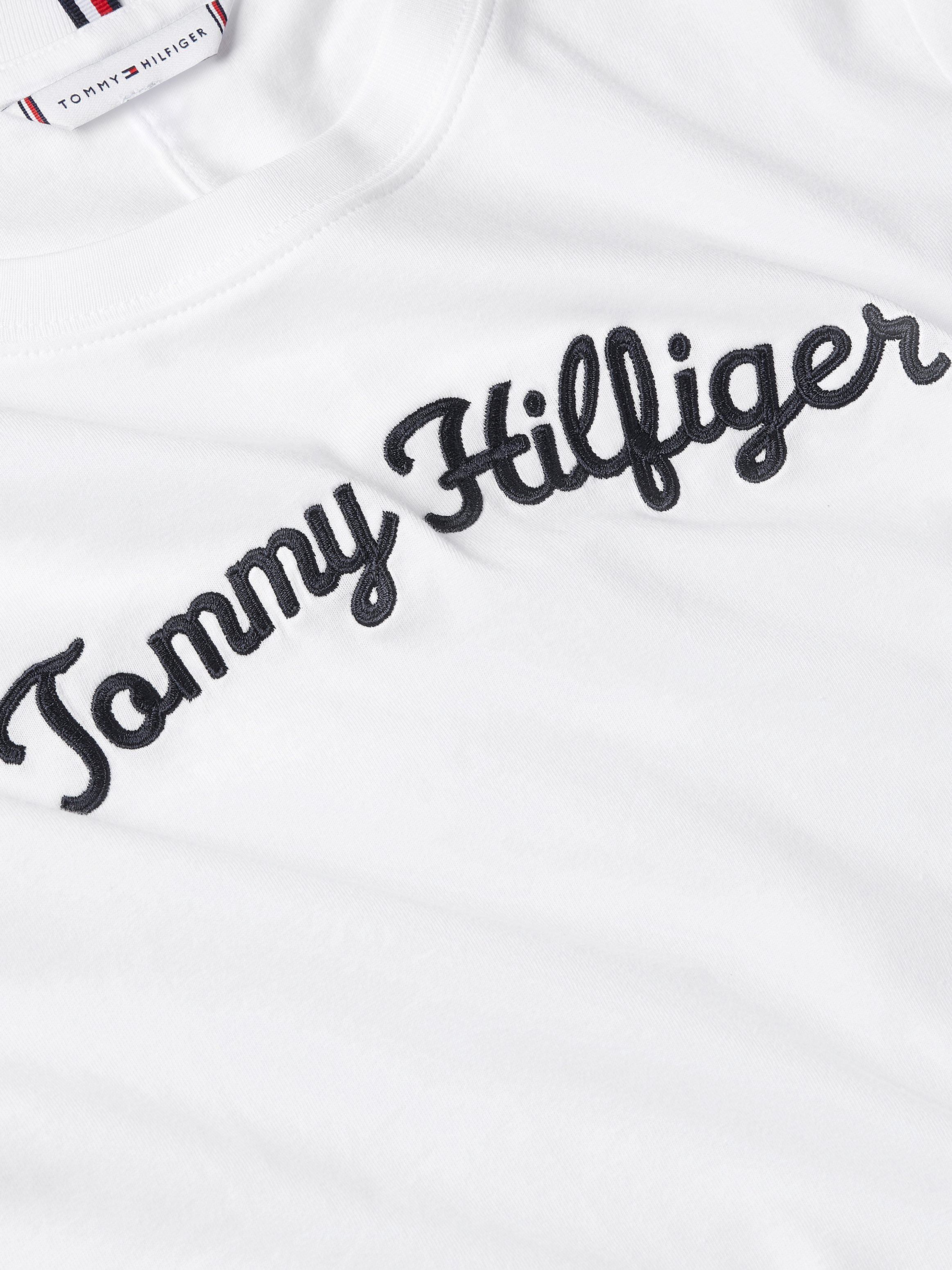 Tommy Hilfiger Shirt met korte mouwen REG SCRIPT C-NK SS met script-logo-opschrift