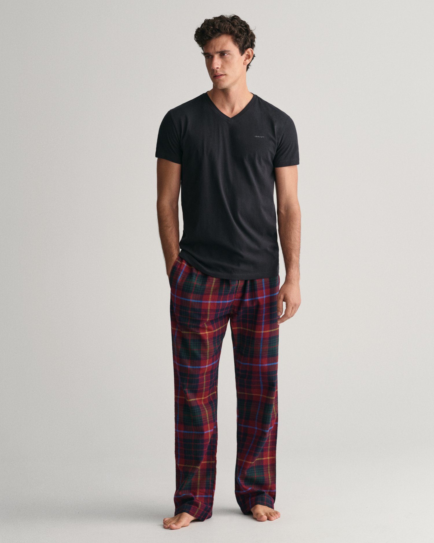 Gant Shirt voor eronder V-NECK T-SHIRT 2-PACK met merklabel op de borst (set, 2 stuks, 2 stuks)
