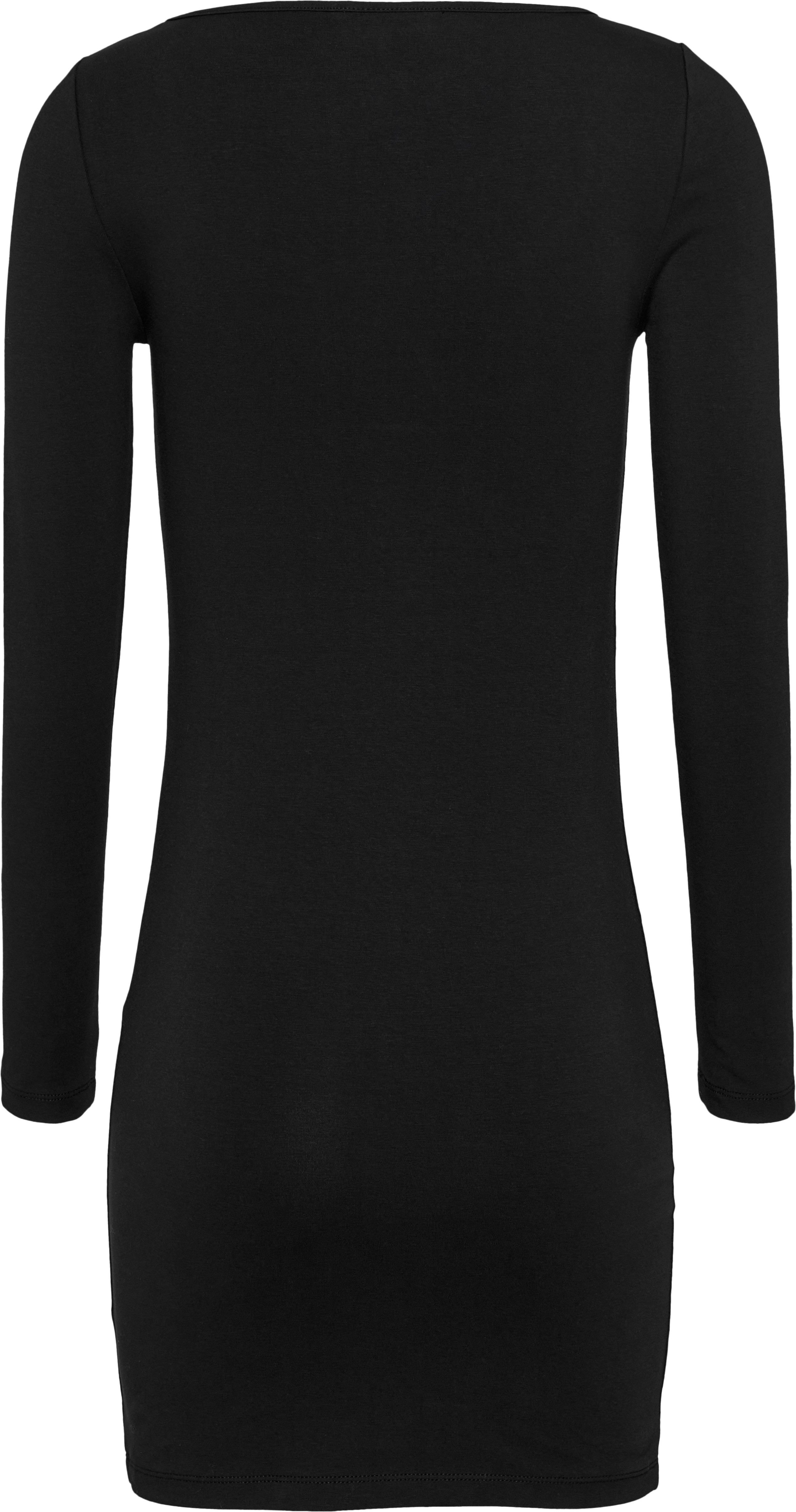 TOMMY JEANS Jerseyjurk TJW METALLIC LINEAR BODYCON met metallic-kleurige lineaire logo-opdruk