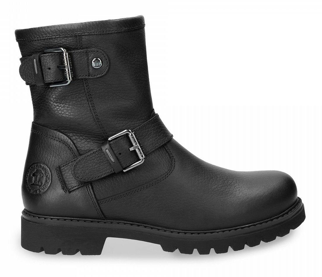 Panama Jack Winterlaarzen ankle boot, warm lining, with logo embossing on the heel