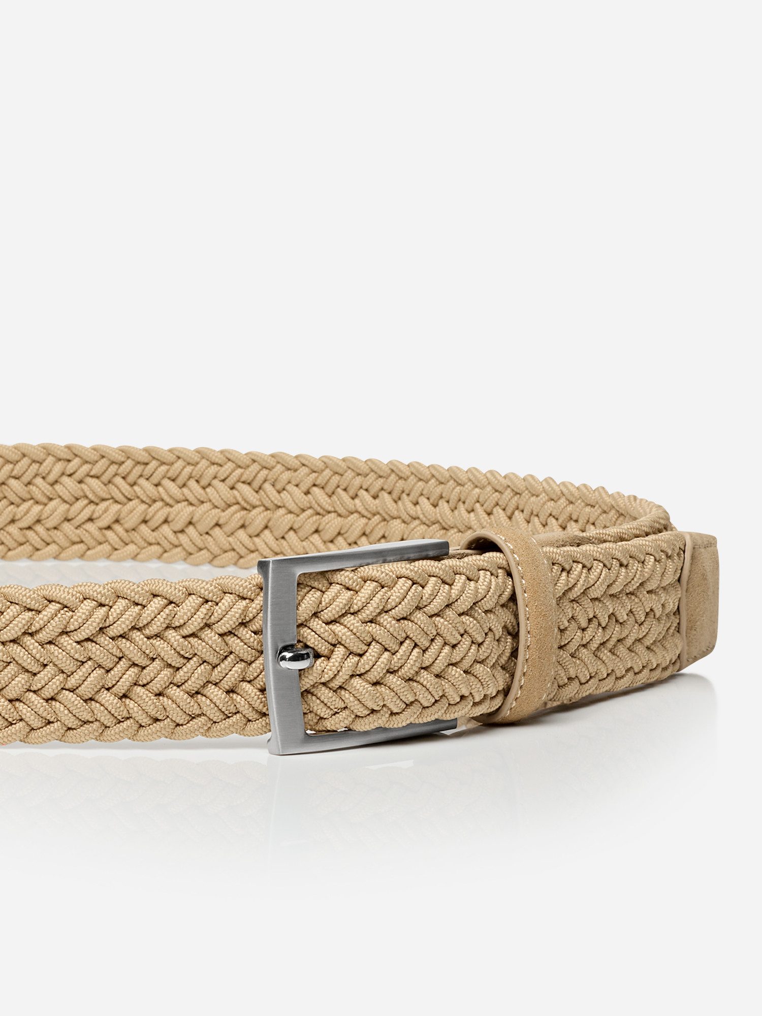MONTI Leren riem Havanna Gevlochten riem